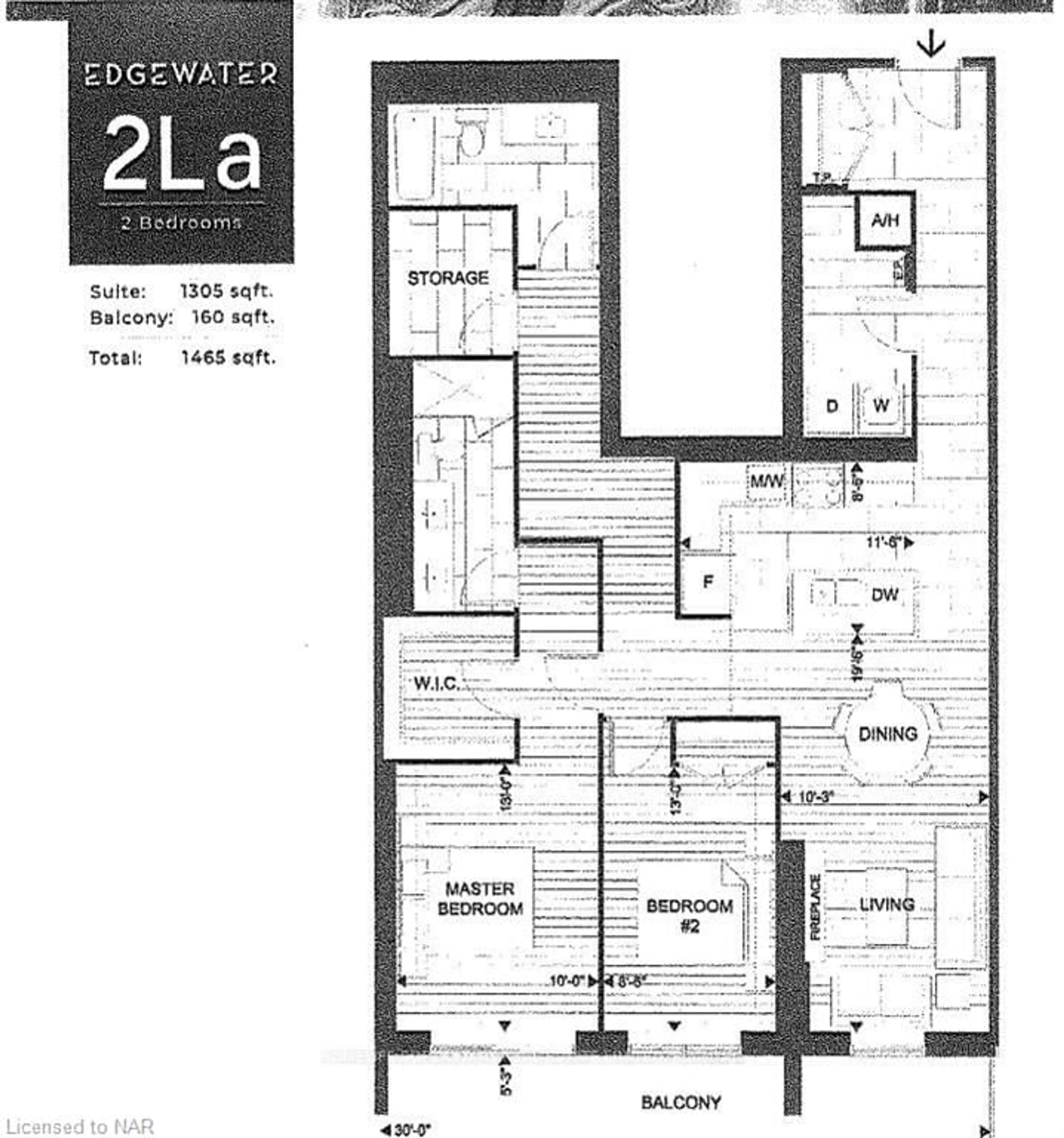 Floor plan for 71 Wyndham St #403, Guelph Ontario N1E 5R3