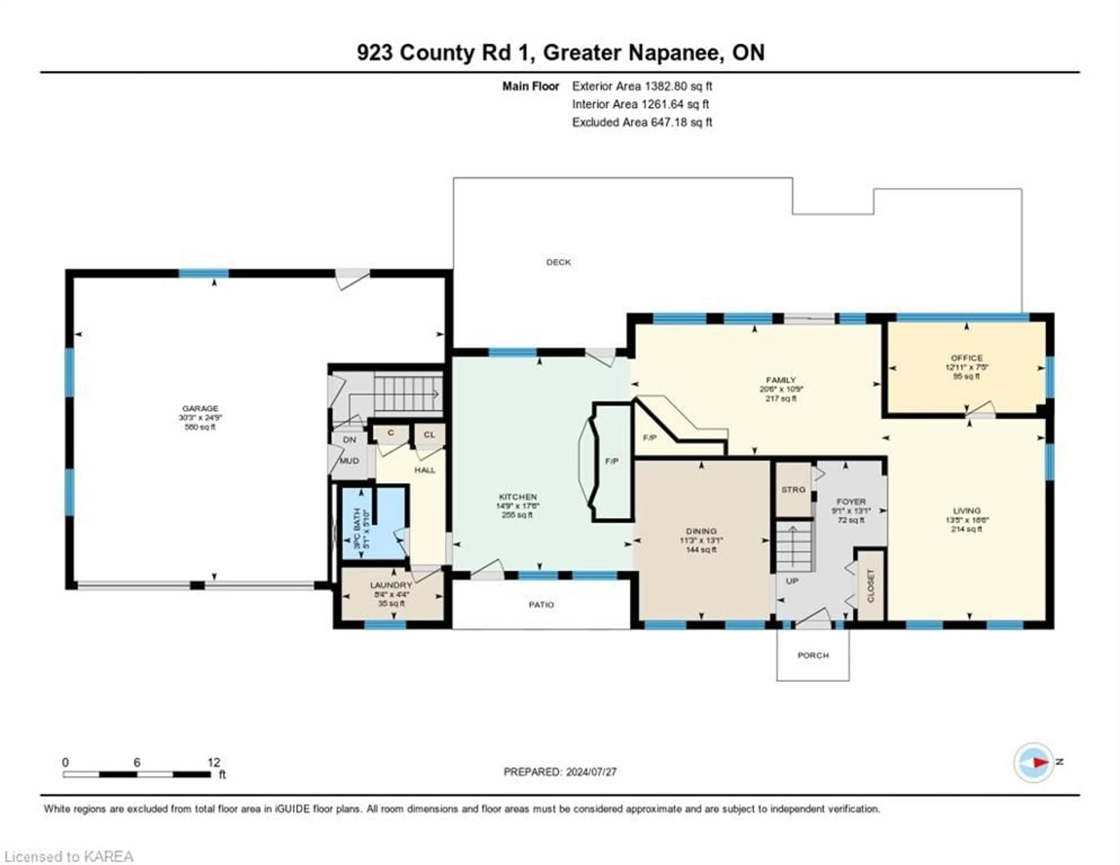 Floor plan for 923 County 1 Rd, Napanee Ontario K7R 3L2
