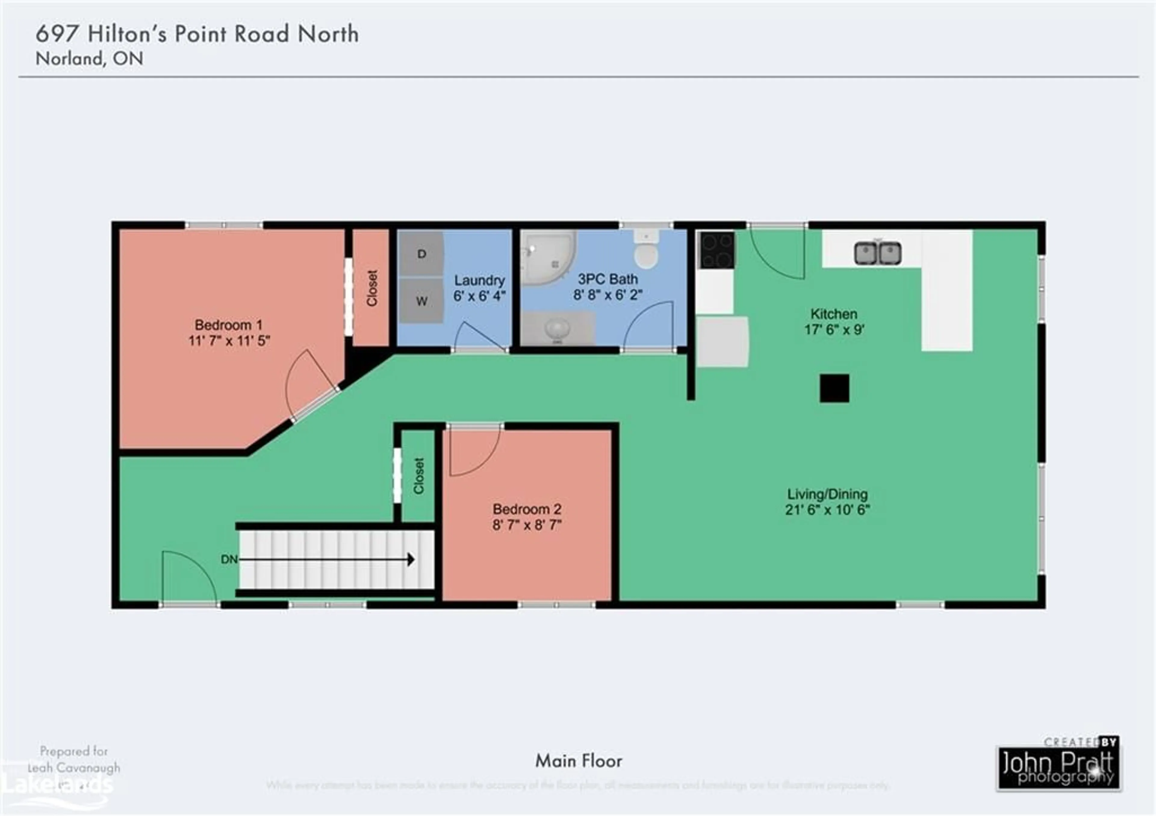 Floor plan for 697 Hilton's Point Rd, Norland Ontario K0M 2L0