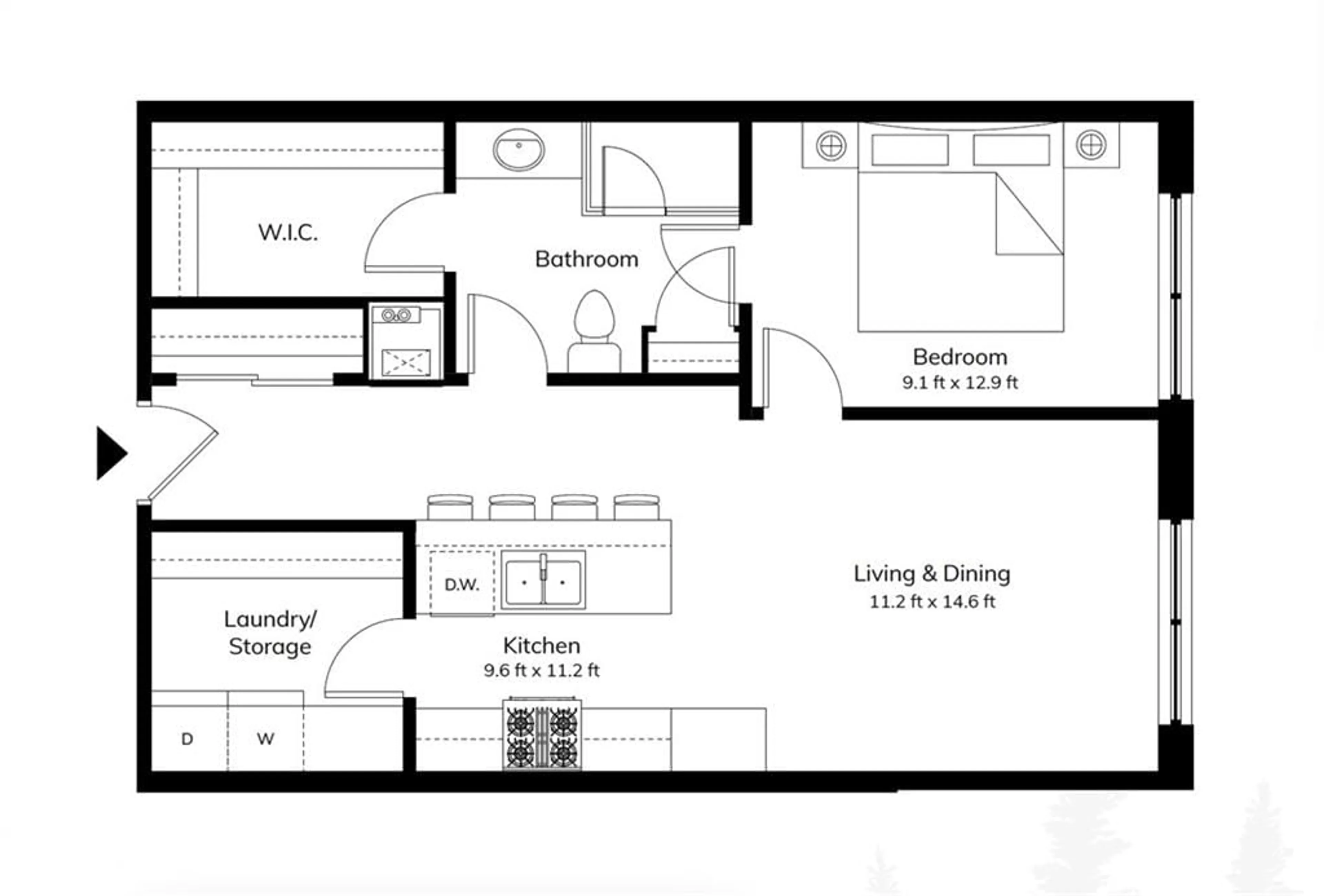 Floor plan for 15 Pine Needle Way #103, Huntsville Ontario P1H 0G4