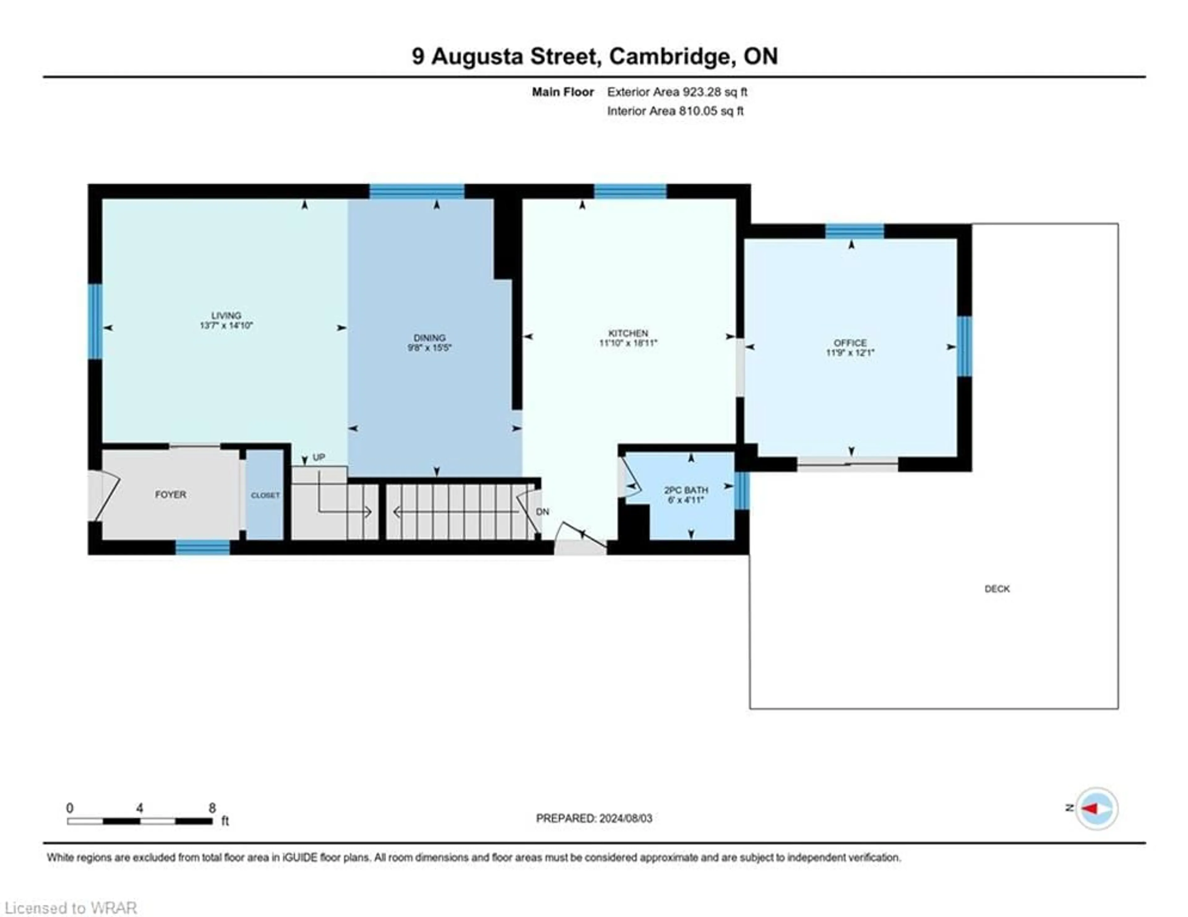 Floor plan for 9 Augusta St, Cambridge Ontario N1R 1G2