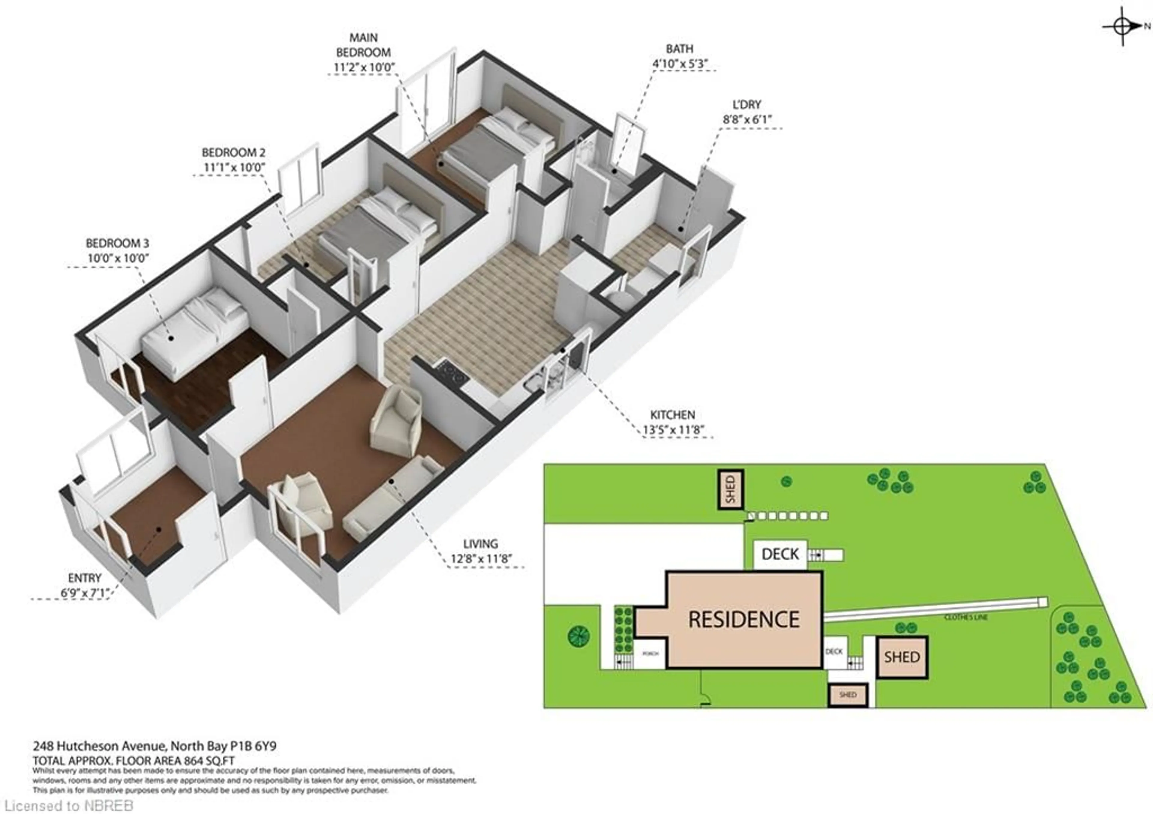 Floor plan for 248 Hutcheson Ave, North Bay Ontario P1B 6Y9