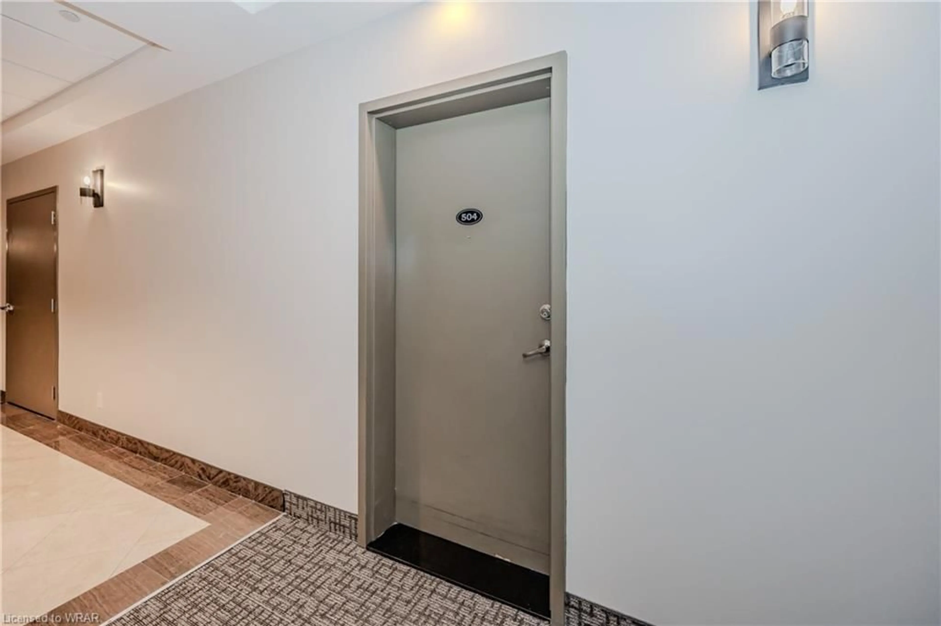 Indoor foyer, unknown floor for 223 Erb St #504, Waterloo Ontario N2L 0B3
