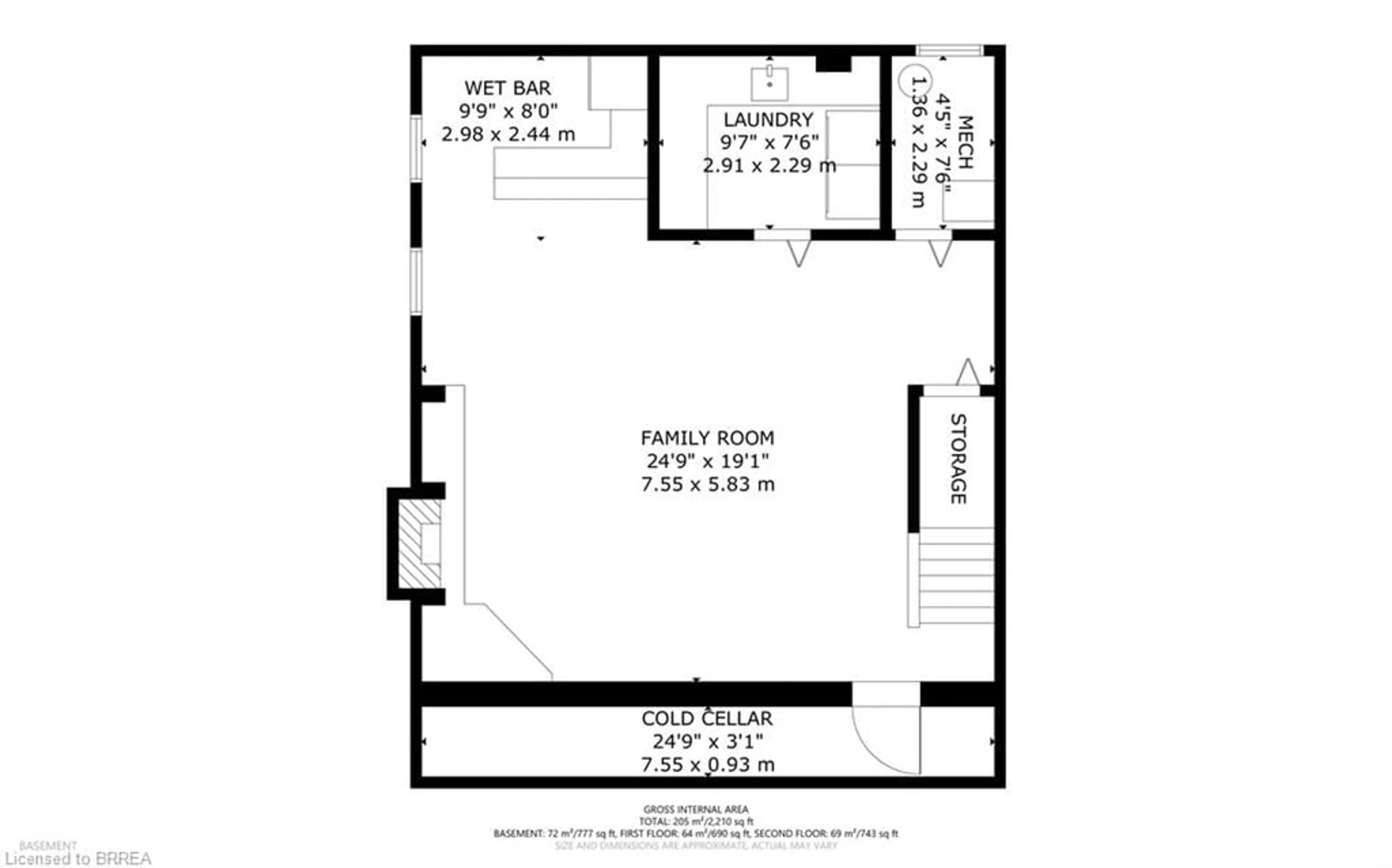 Floor plan for 46 8th Concession Rd, Burford Ontario N0E 1A0