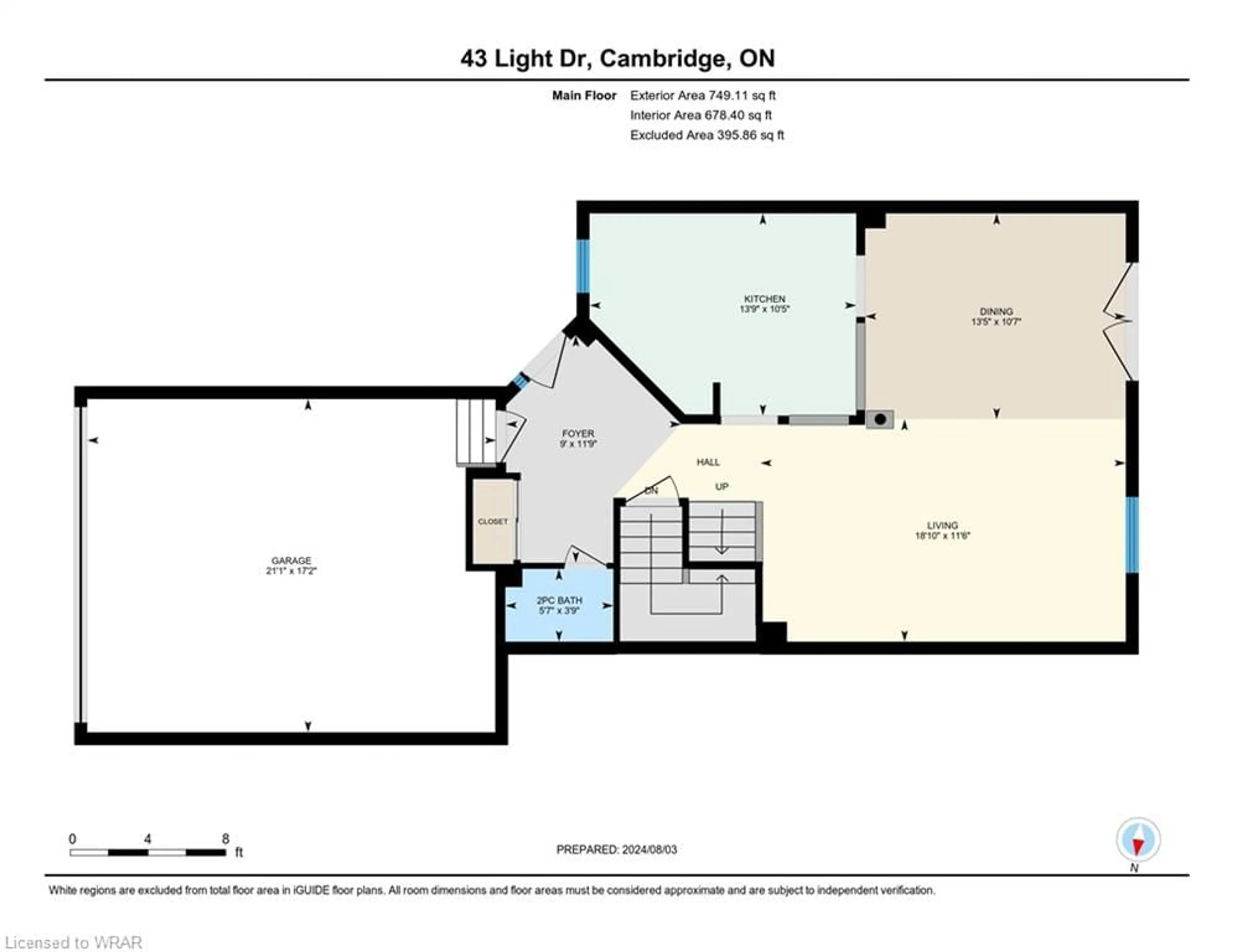 Floor plan for 43 Light Dr, Cambridge Ontario N1T 1Y5