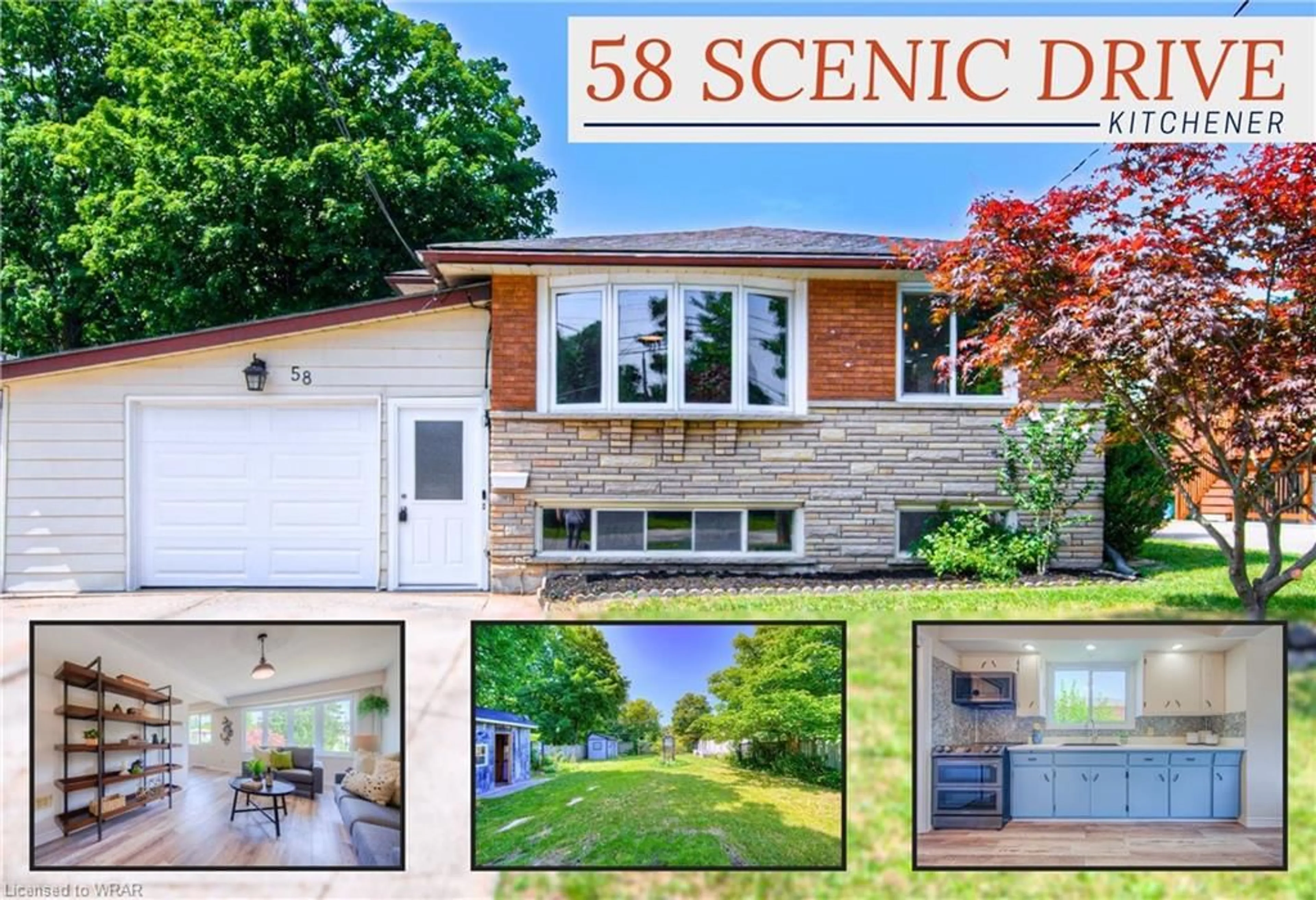 Frontside or backside of a home for 58 Scenic Dr, Kitchener Ontario N2A 2P6