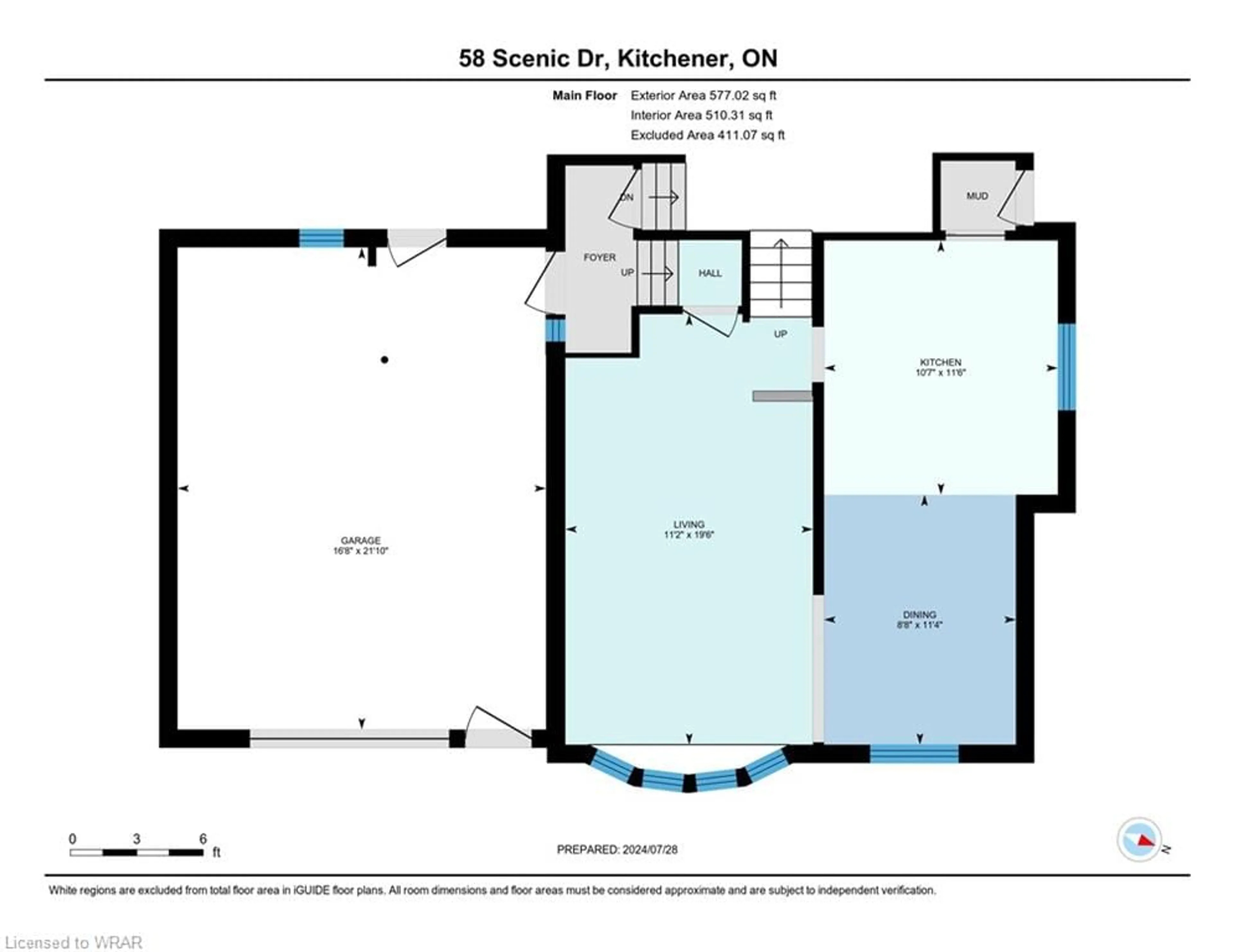 Floor plan for 58 Scenic Dr, Kitchener Ontario N2A 2P6