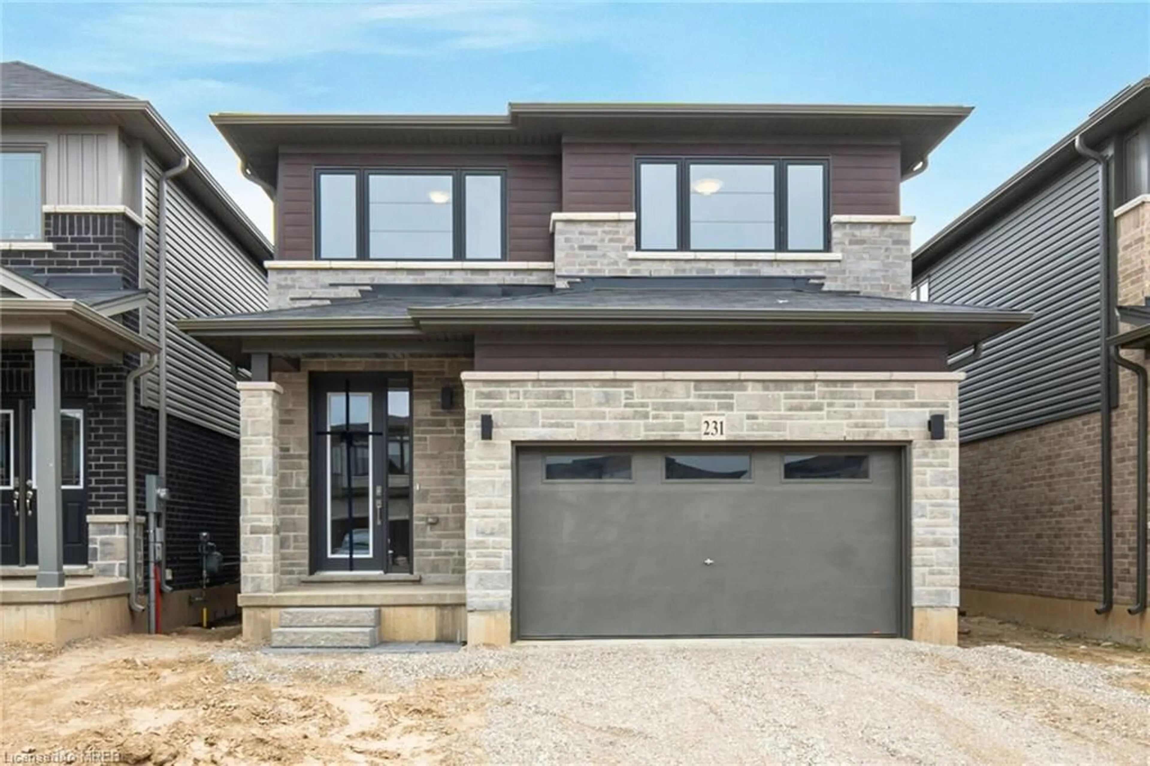 Home with brick exterior material for 231 Longboat Run, Brantford Ontario N3T 5L5