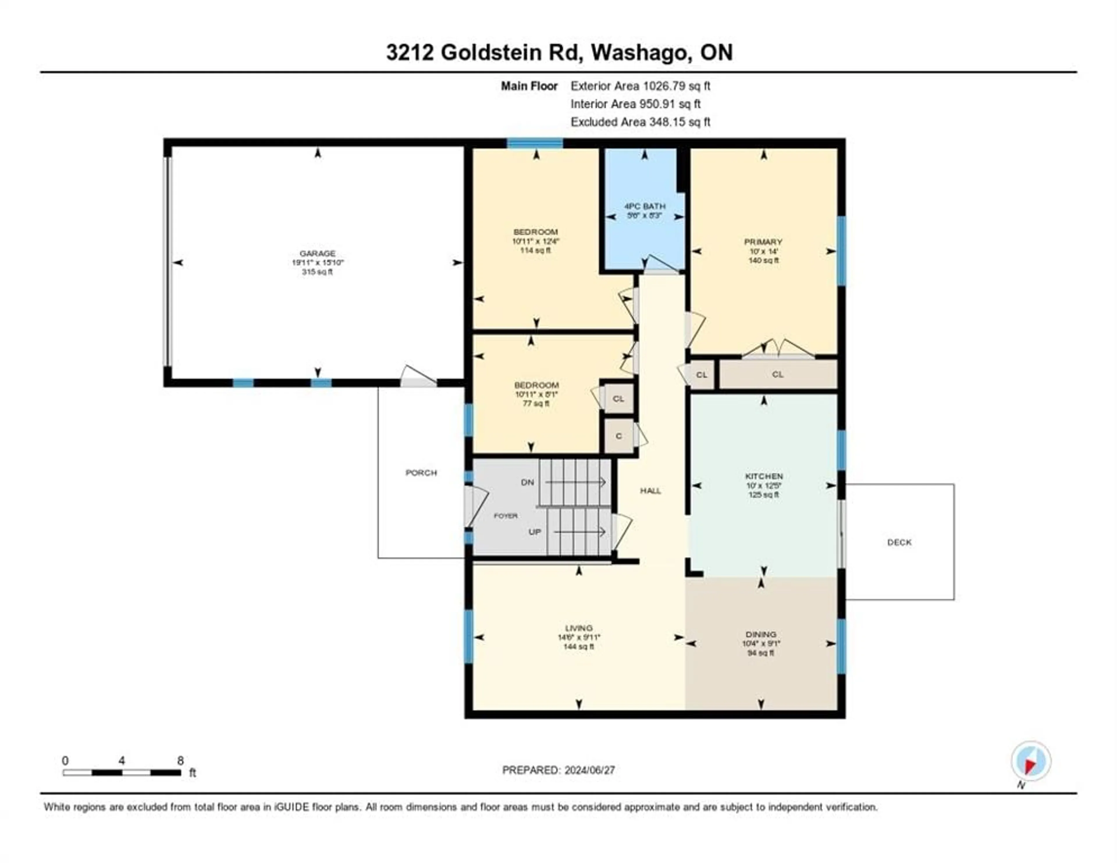 Floor plan for 3212 Goldstein Rd, Washago Ontario L0K 2B0