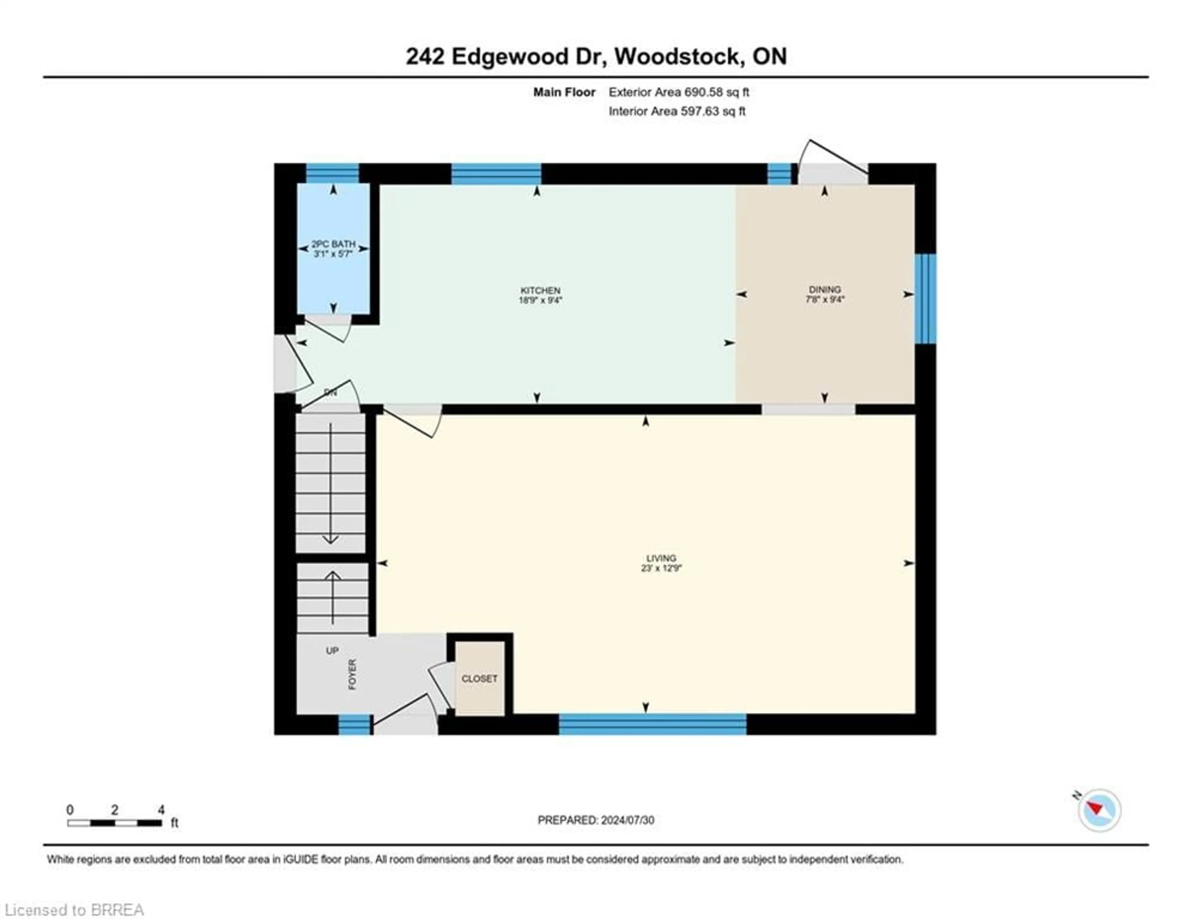 Floor plan for 242 Edgewood Dr, Woodstock Ontario N4S 7P3