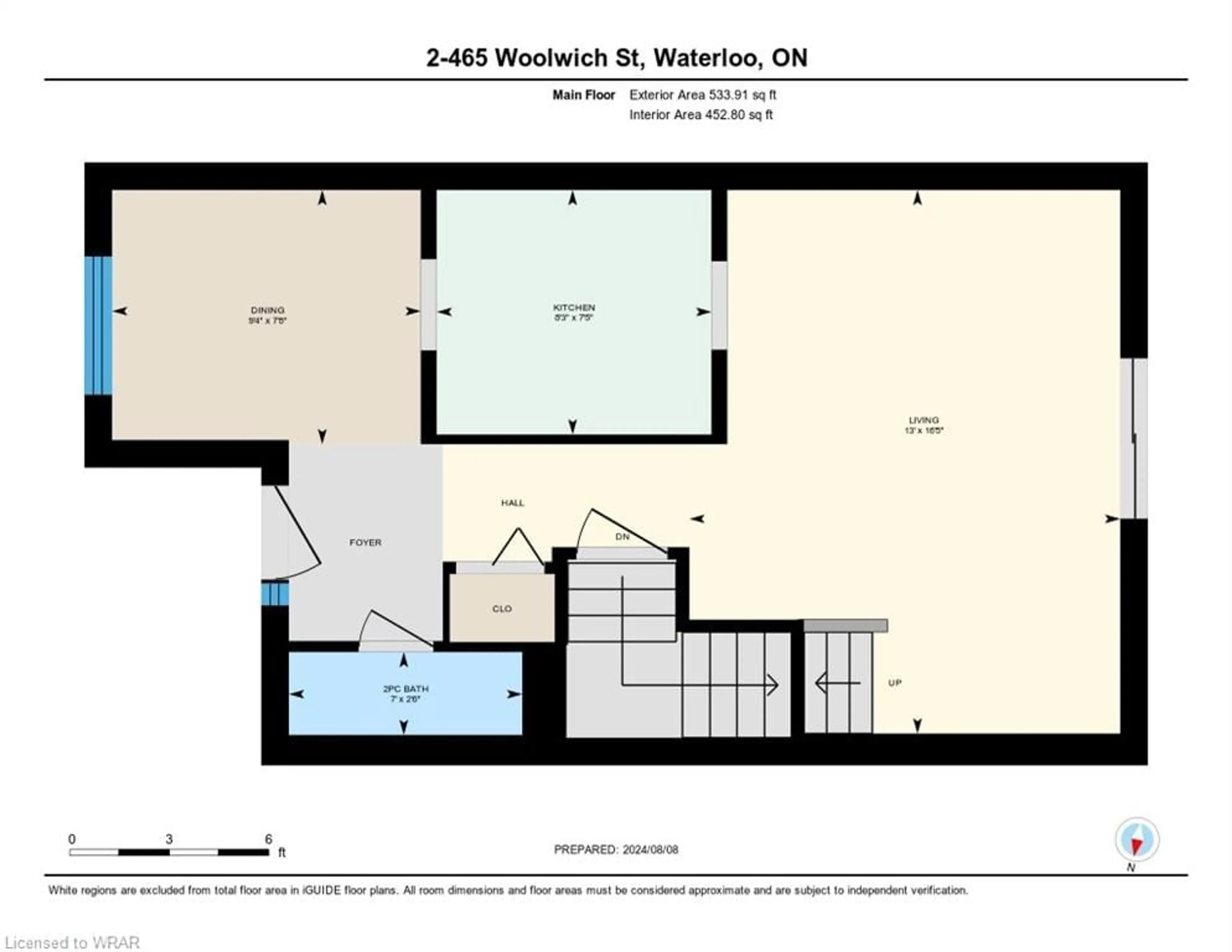 Floor plan for 465 Woolwich St #2, Waterloo Ontario N2K 3S4