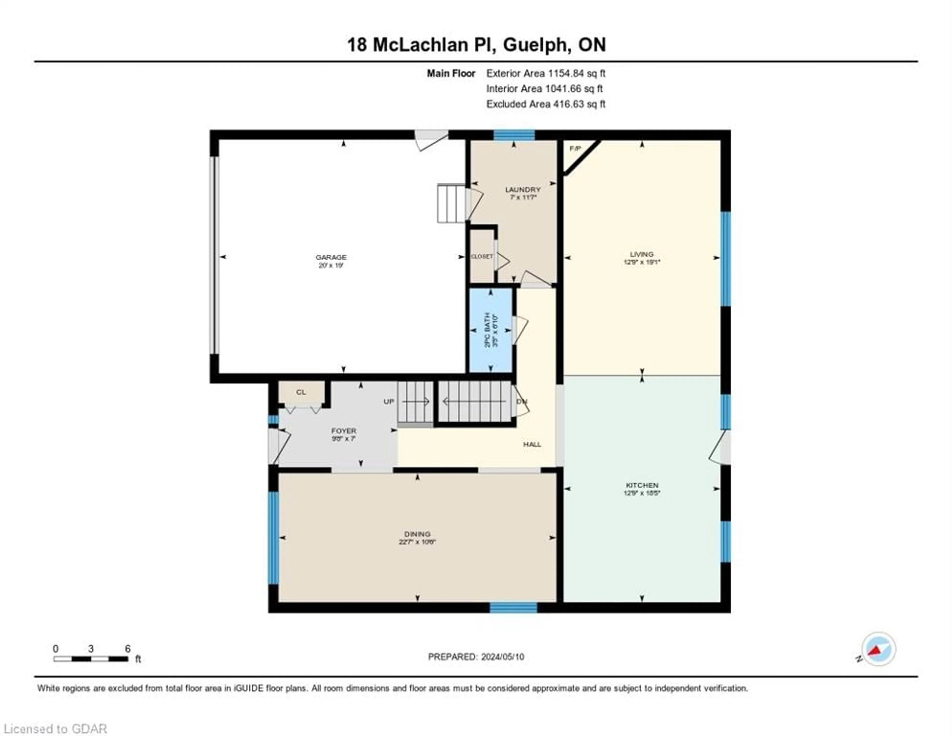 Floor plan for 18 Mclachlan Pl, Guelph Ontario N1H 8K3