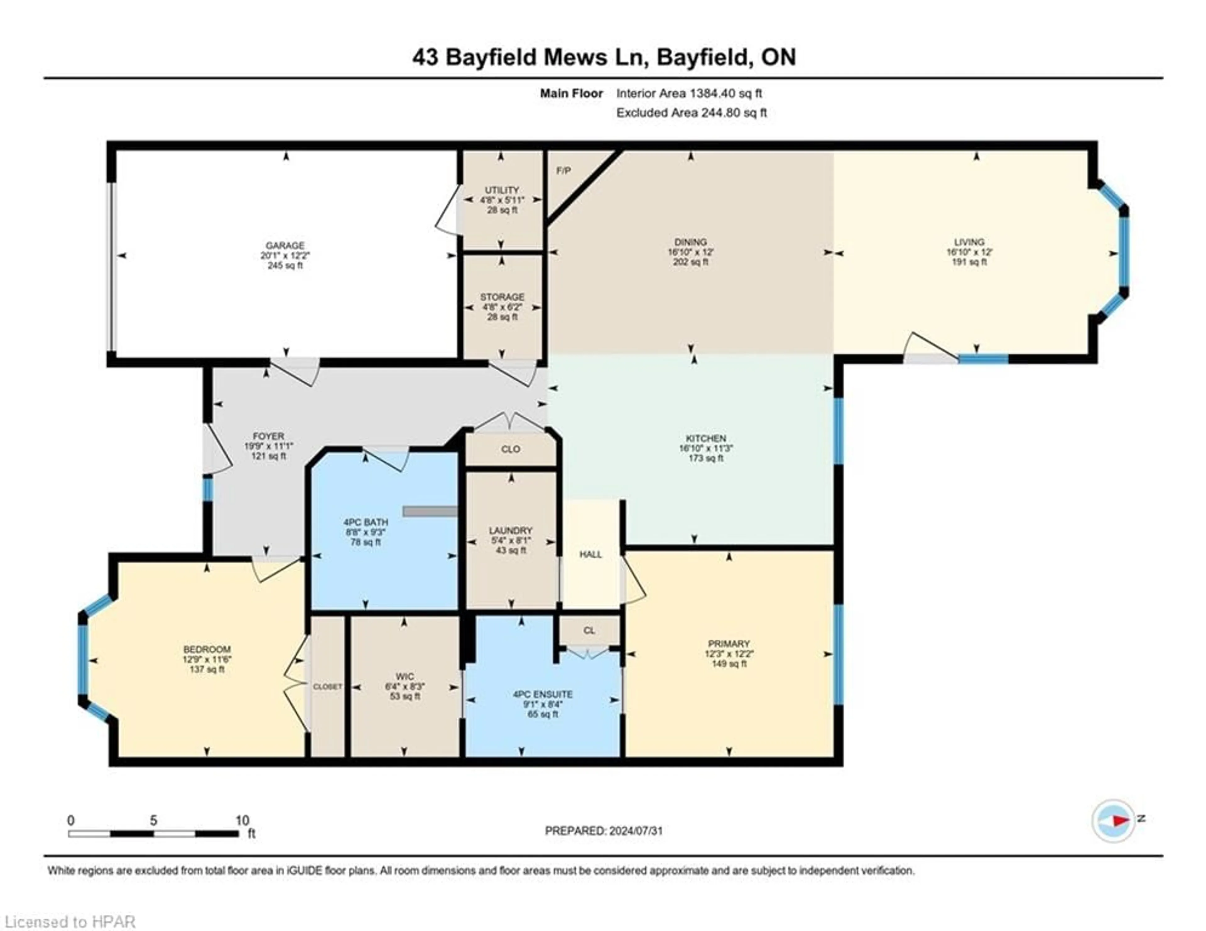 Floor plan for 43 Bayfield Mews Lane, Bayfield Ontario N0M 1G0