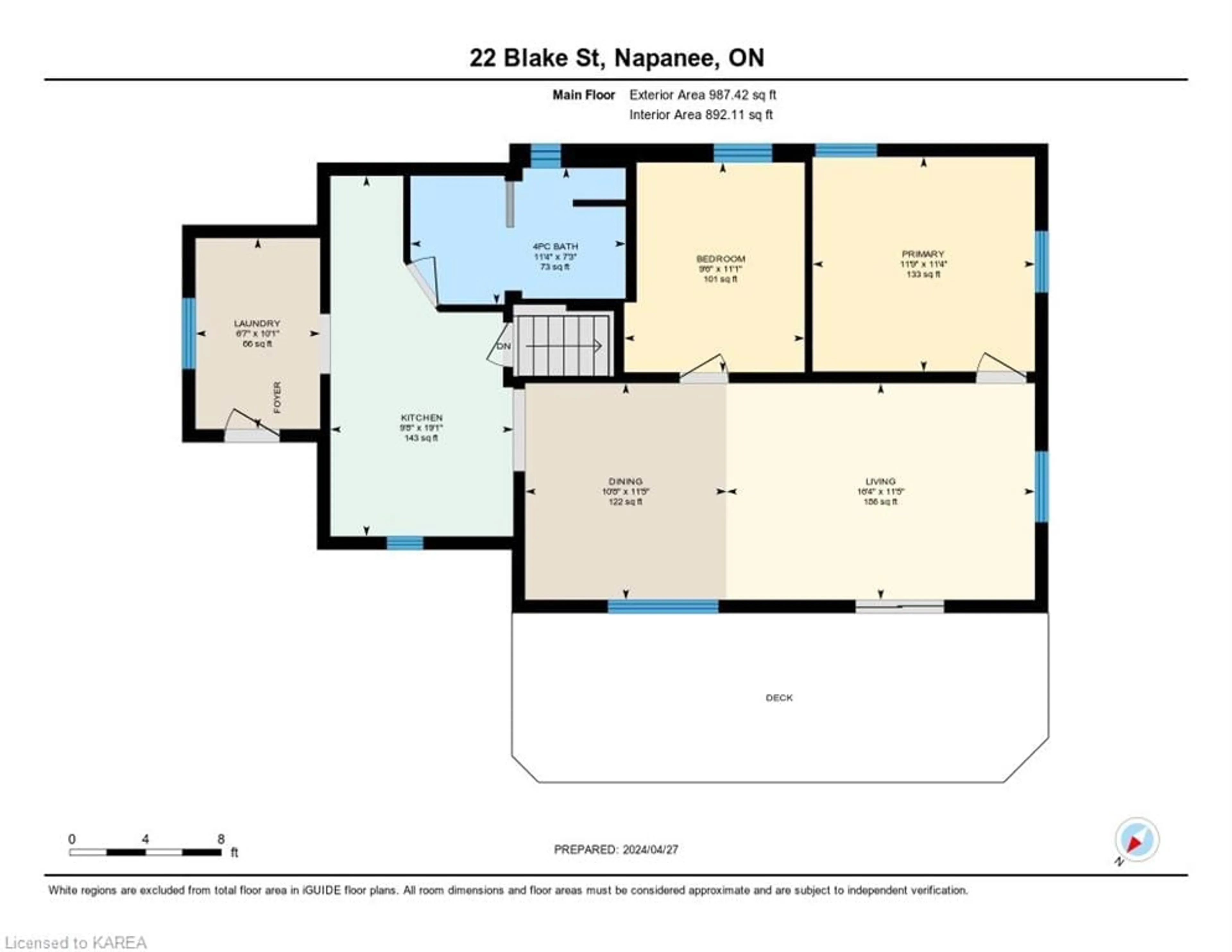 Floor plan for 22 Blake St, Napanee Ontario K7R 3E3