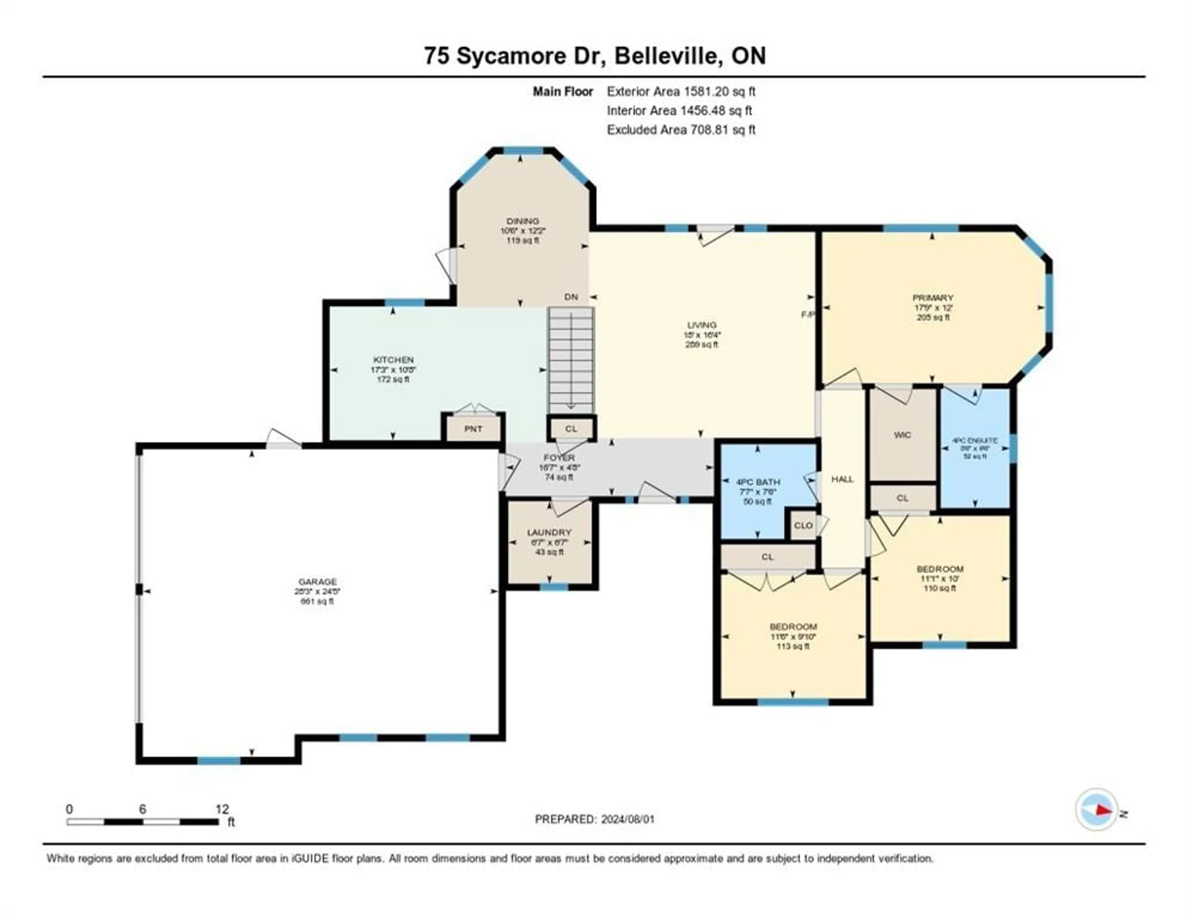 Floor plan for 75 Sycamore Dr, Belleville Ontario K0K 1V0