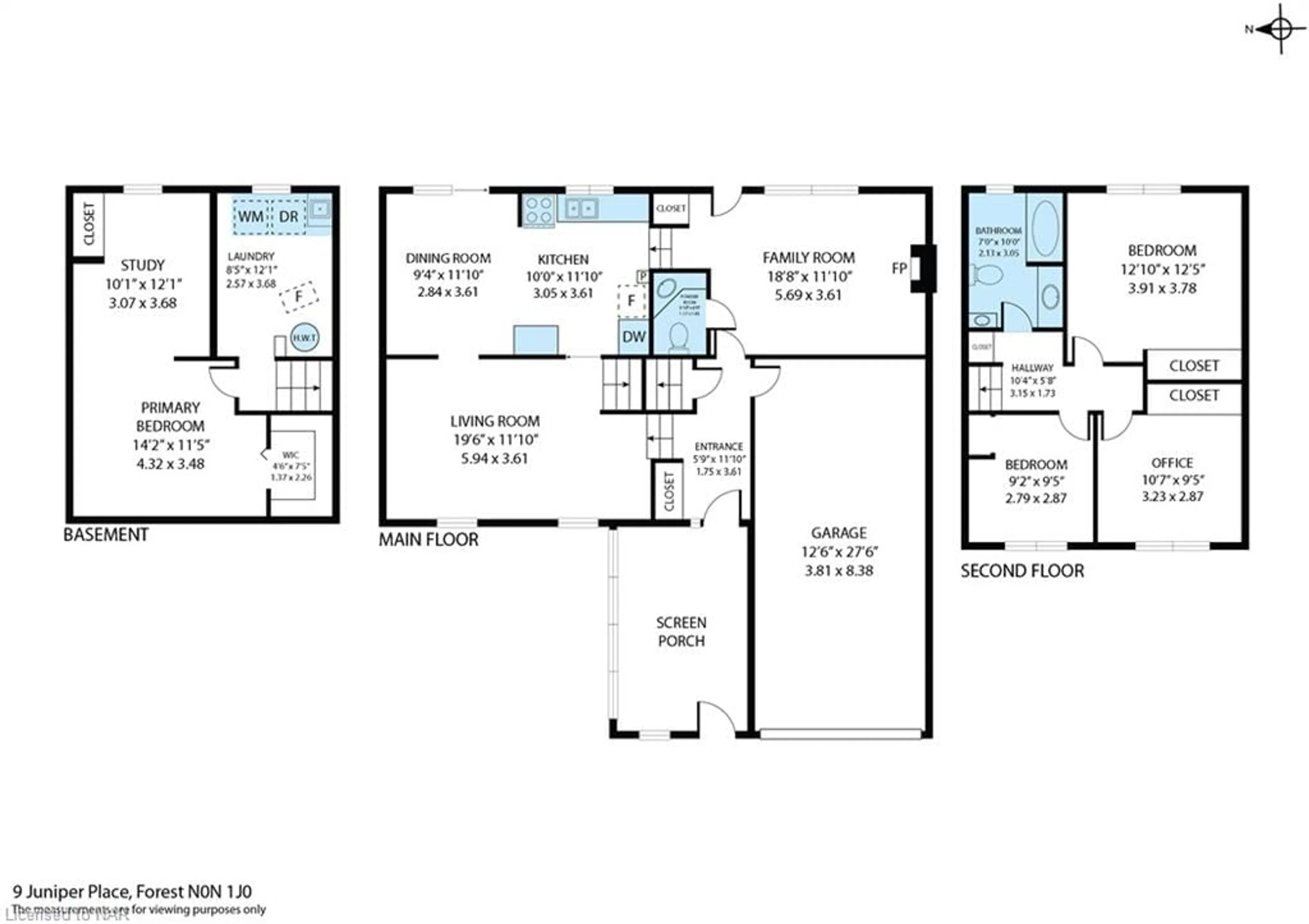 Floor plan for 9 Juniper Pl, Forest Ontario N0N 1J0