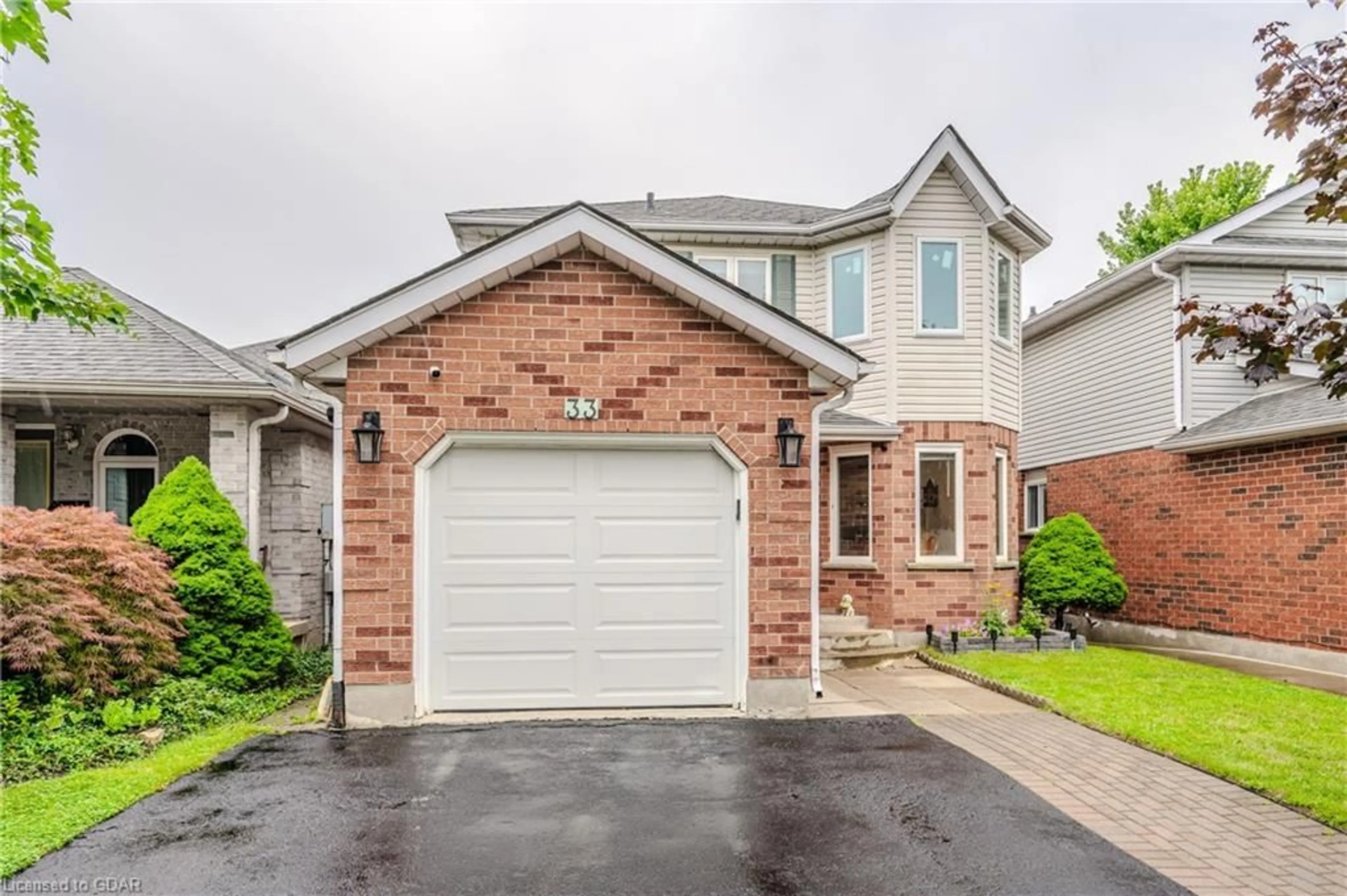 Home with brick exterior material for 33 Bushmills Cres, Guelph Ontario N1K 1T6