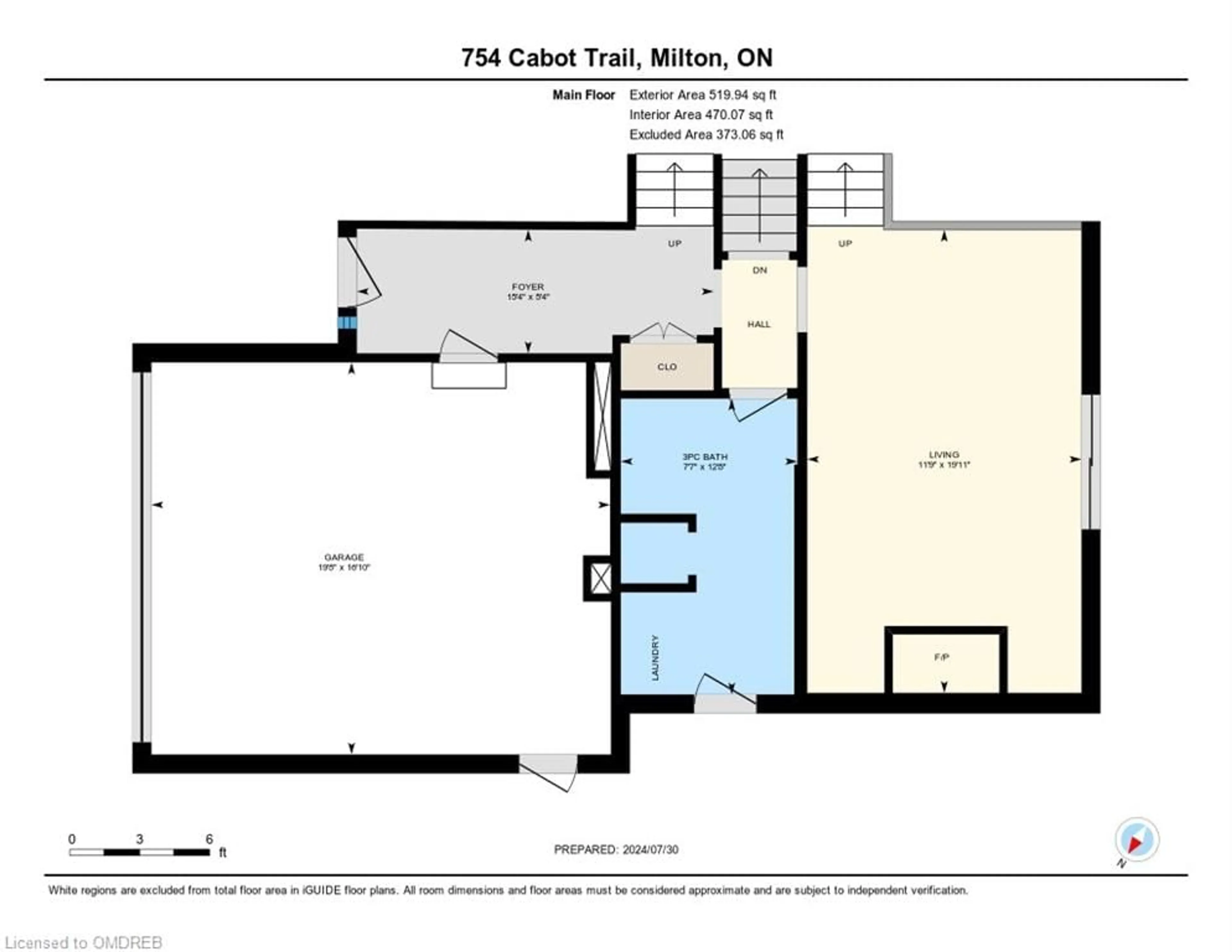 Floor plan for 754 Cabot Trail, Milton Ontario L9T 3R9