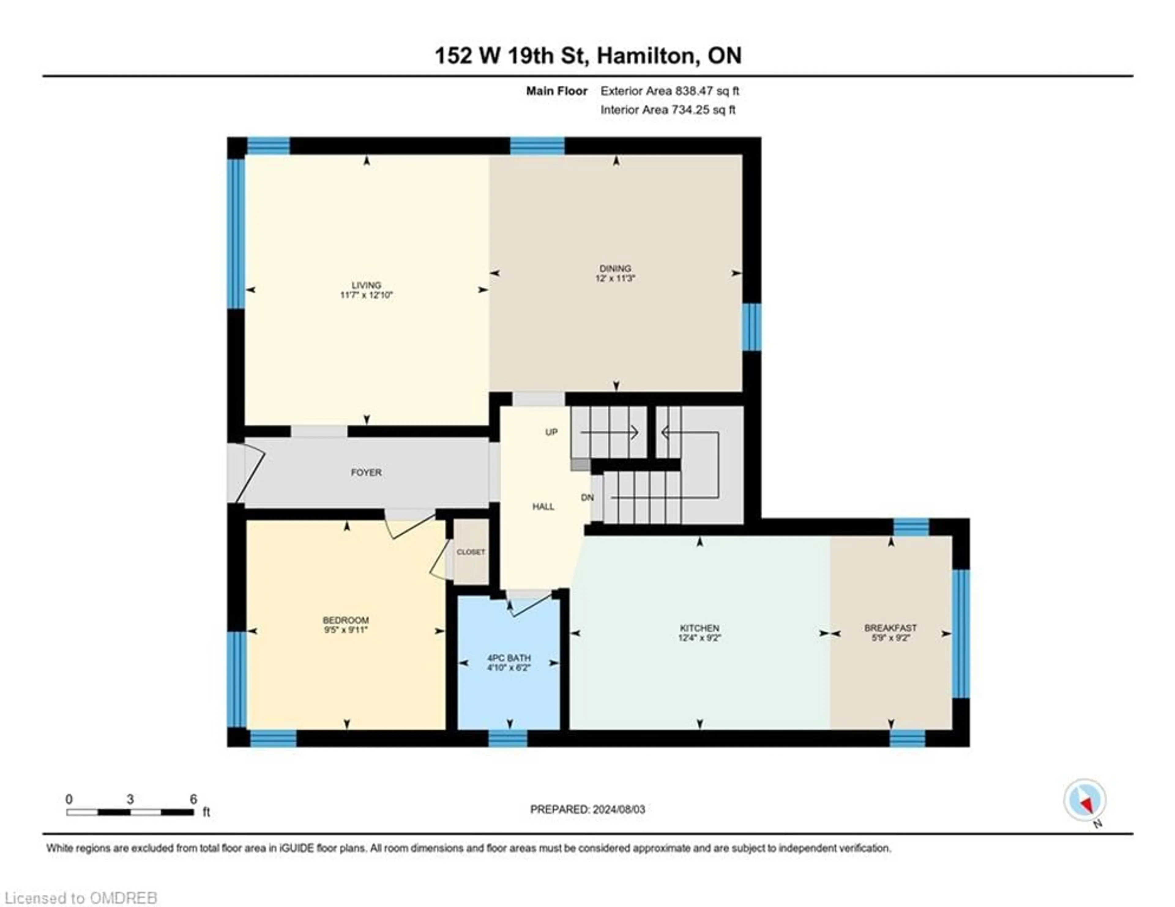 Floor plan for 152 West 19th St, Hamilton Ontario L9C 4H8