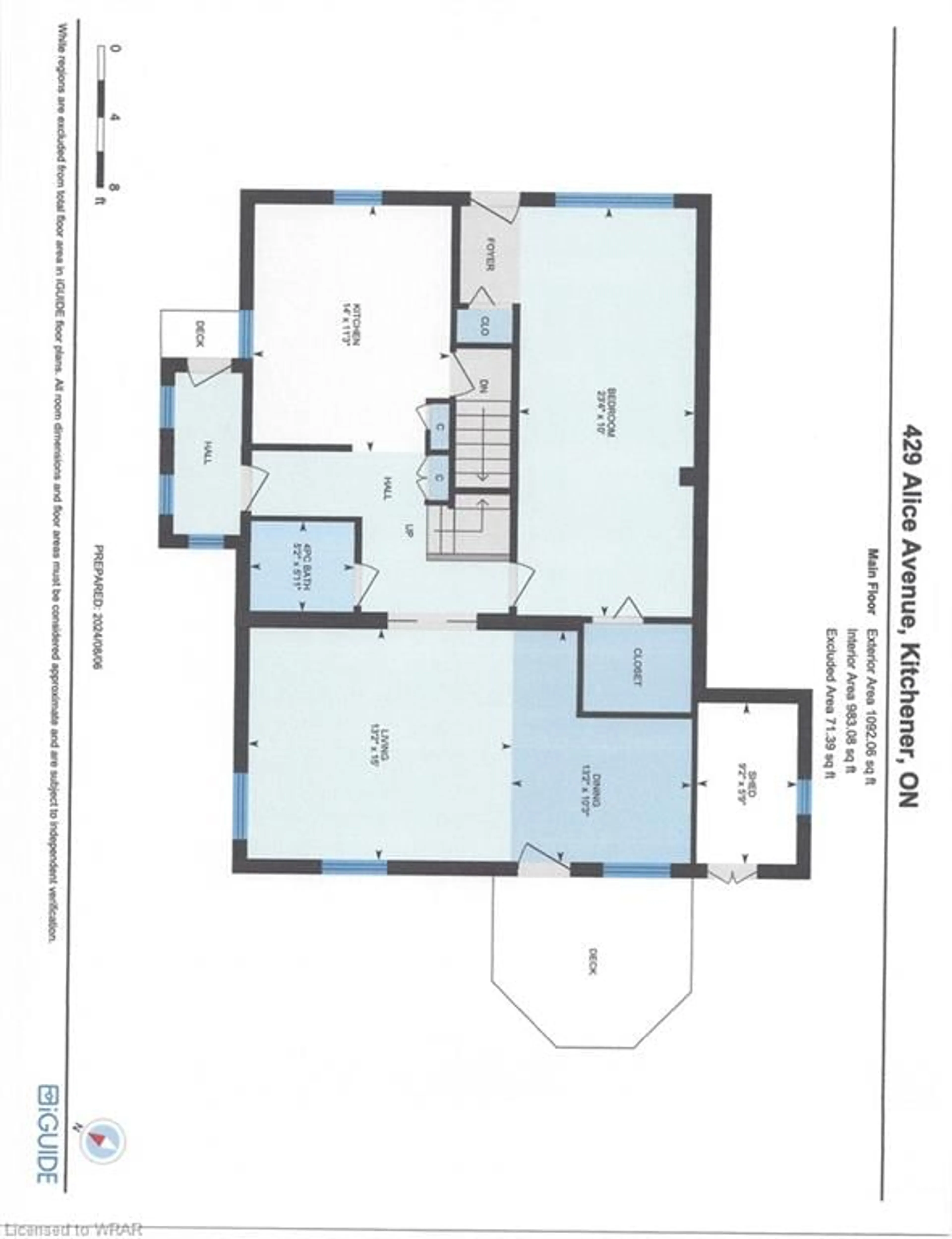 Floor plan for 429 Alice Ave, Kitchener Ontario N2M 2A3