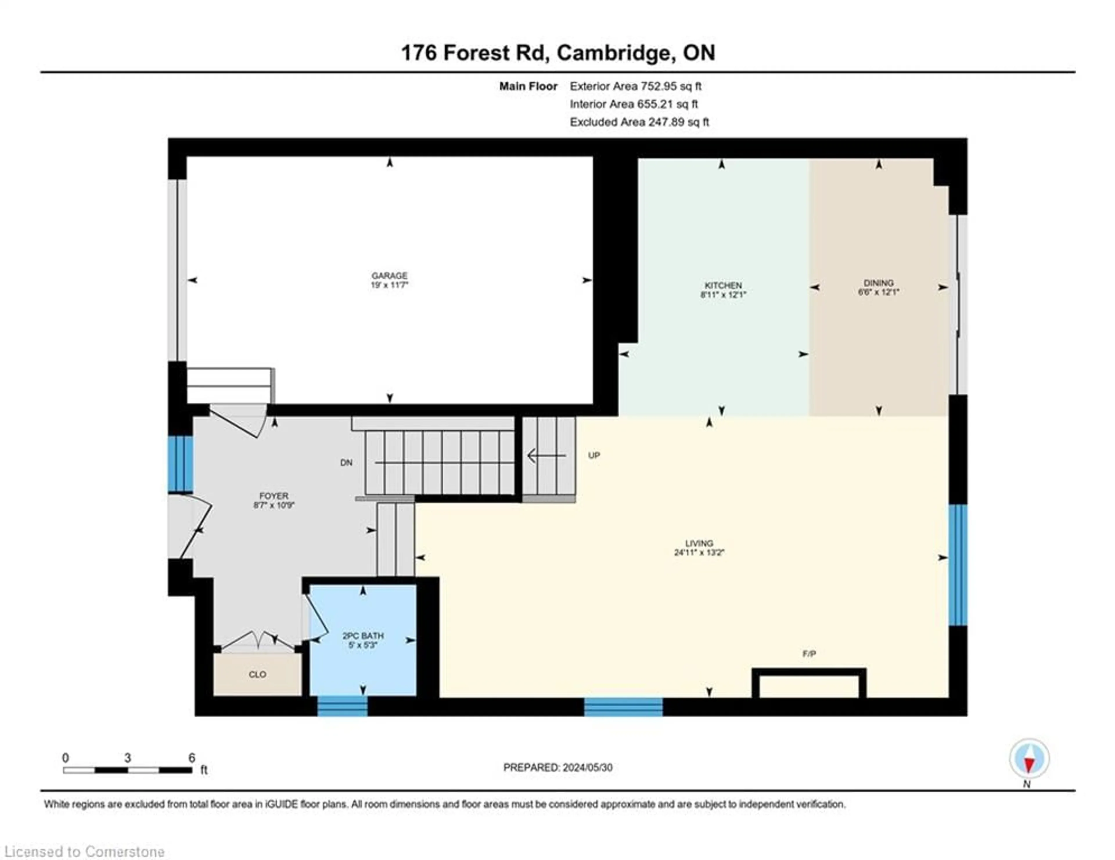 Floor plan for 176 Forest Rd, Cambridge Ontario N1S 3B8