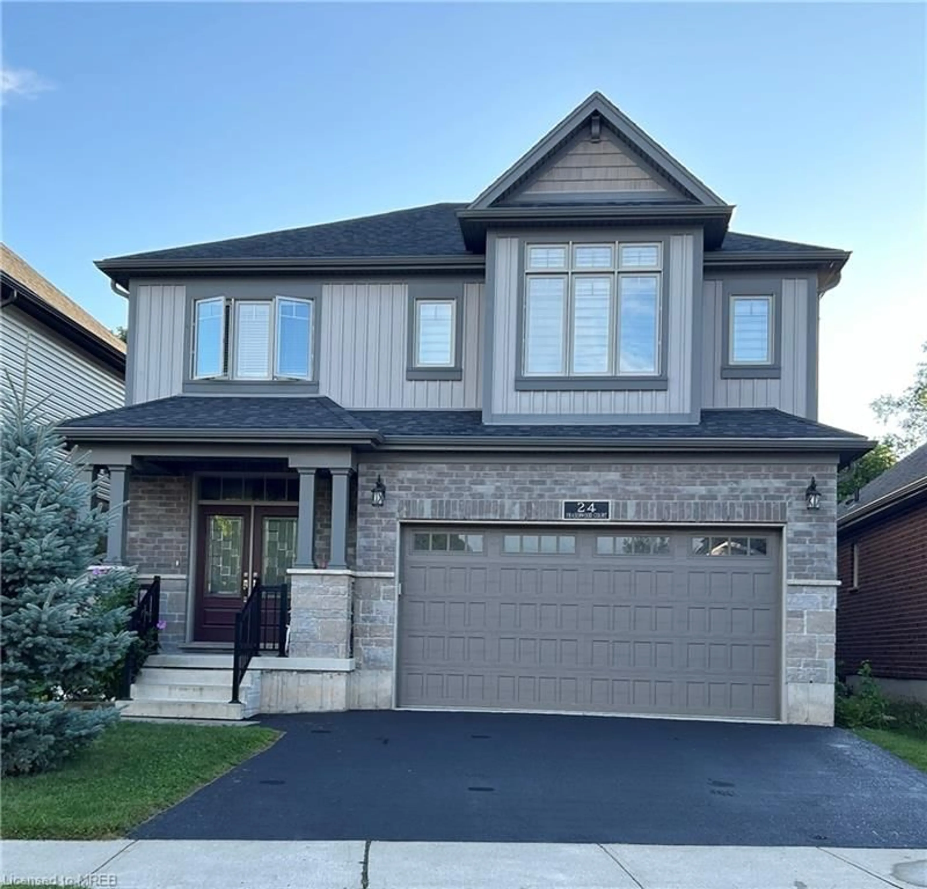 Home with brick exterior material for 24 Fraserwood Crt, Cambridge Ontario N1S 0B3