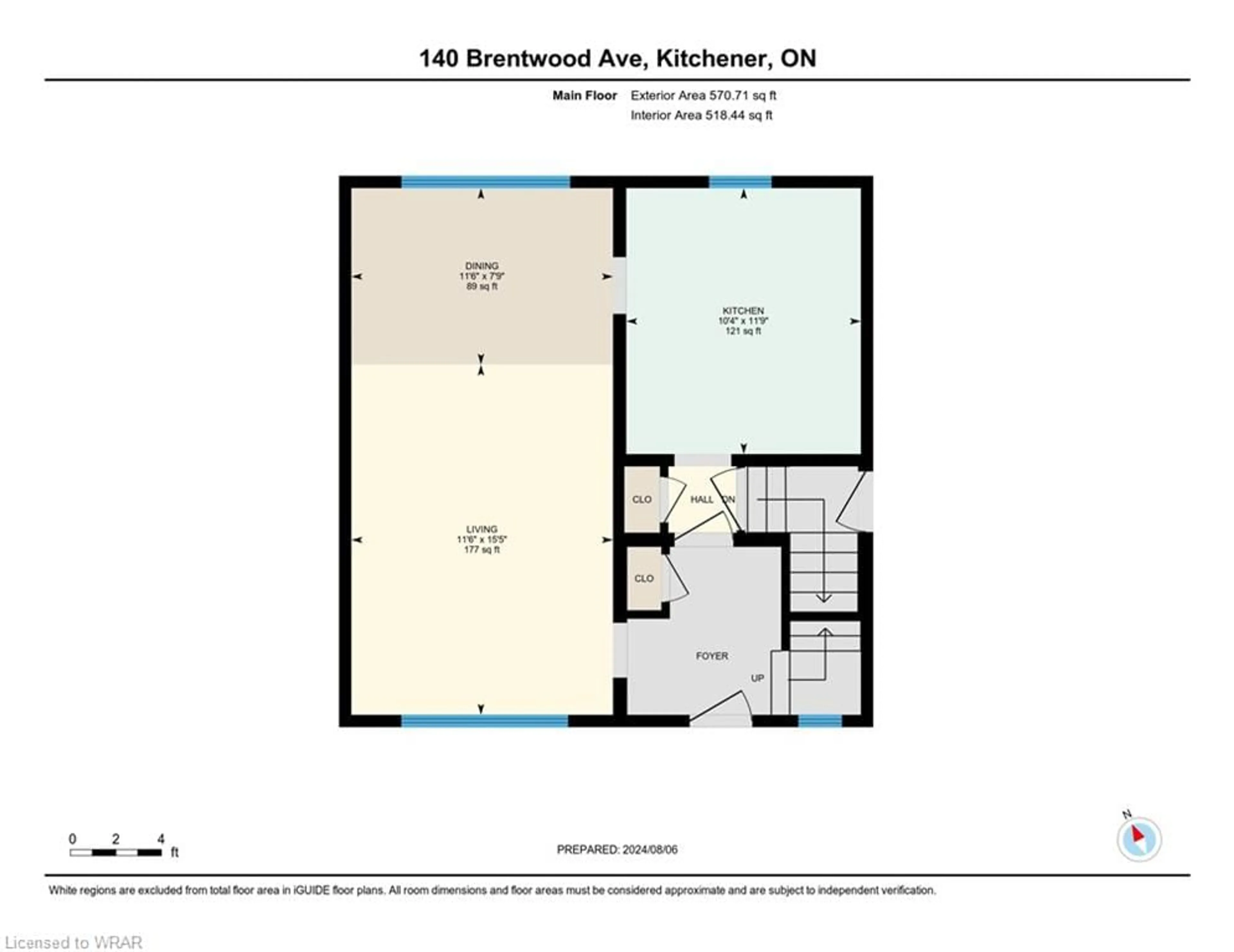 Floor plan for 140 Brentwood Ave, Kitchener Ontario N2H 2E1