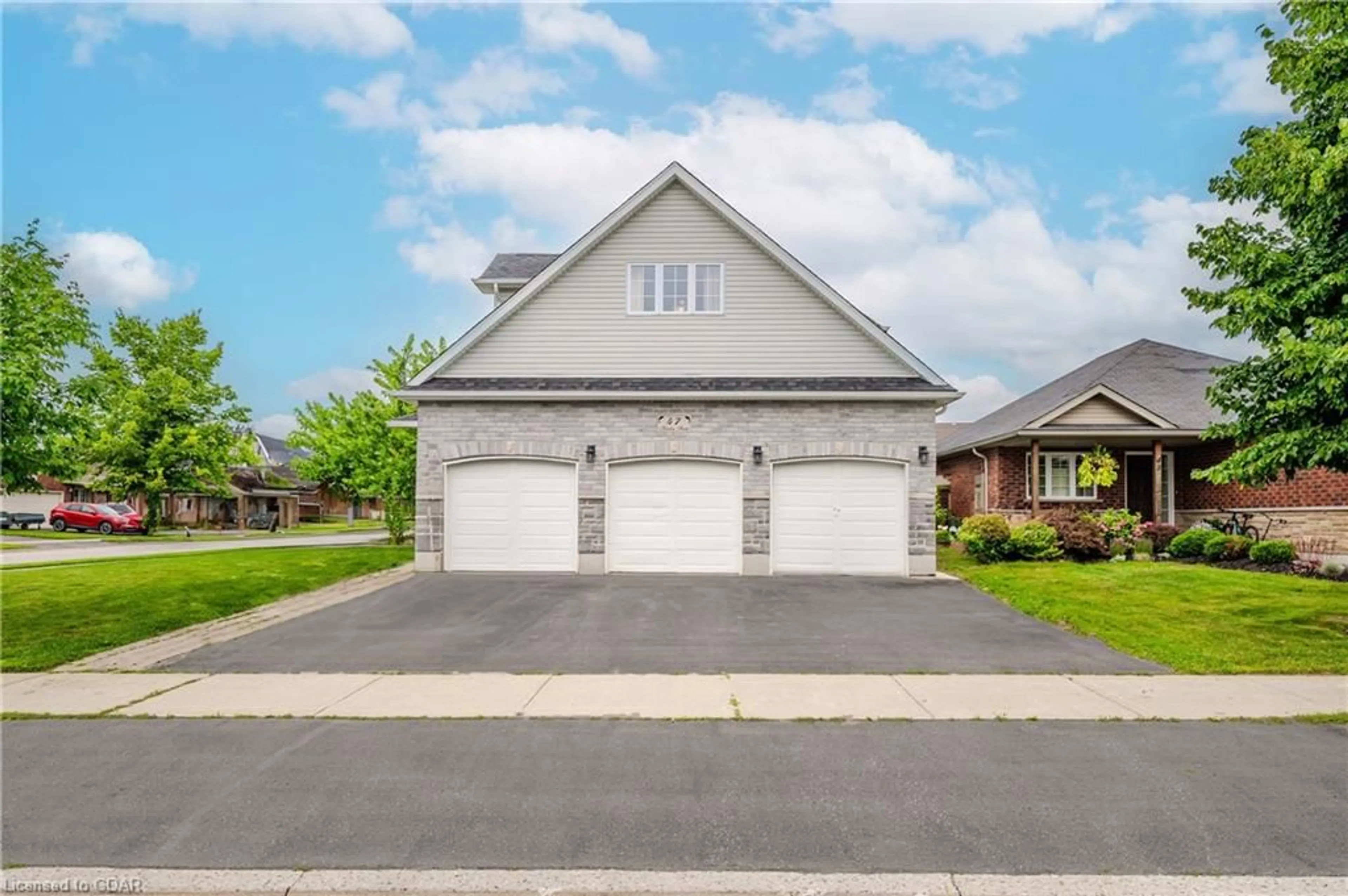 Frontside or backside of a home, the street view for 47 Healey St, Elora Ontario N0B 2K0