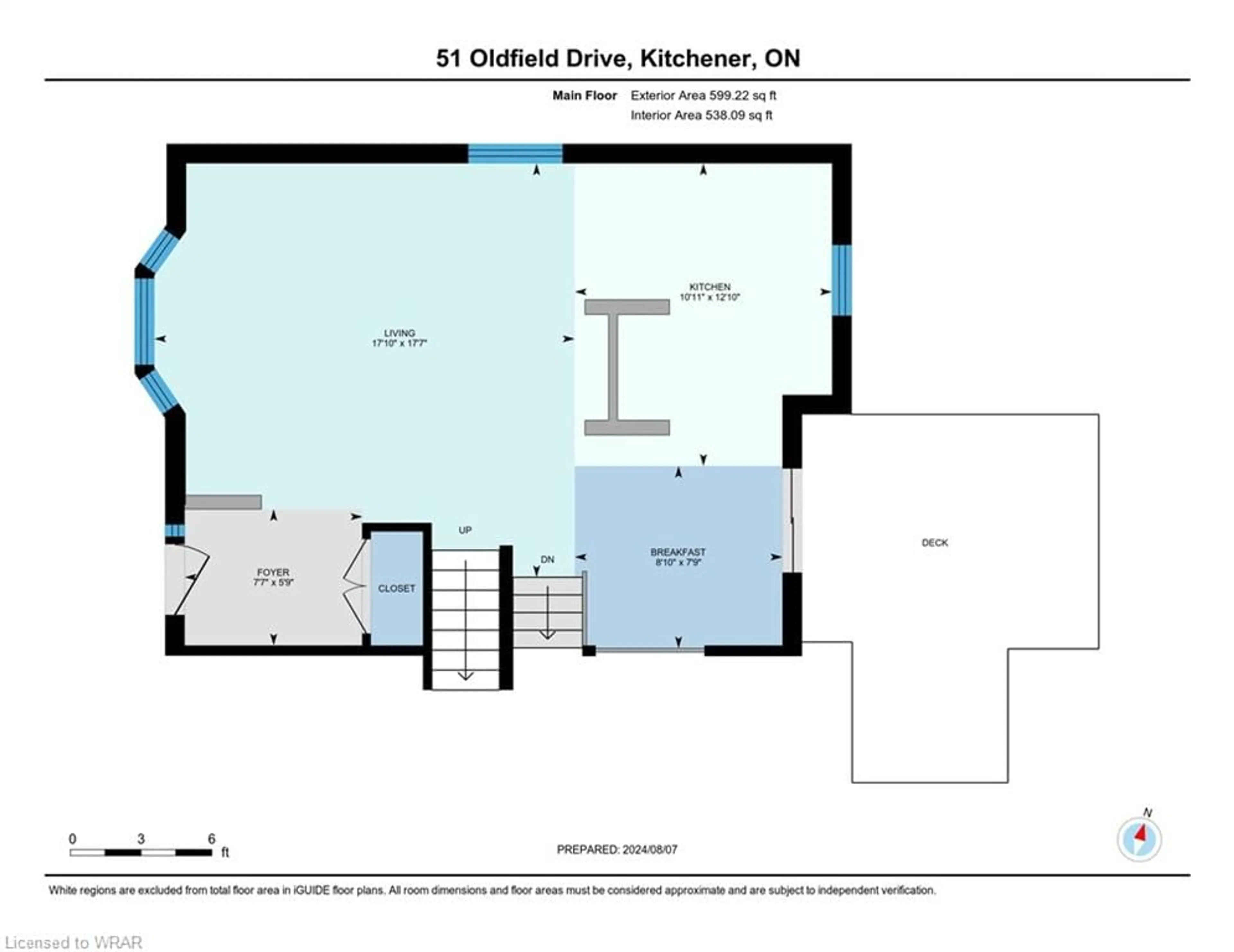 Floor plan for 51 Oldfield Dr, Kitchener Ontario N2A 3N9