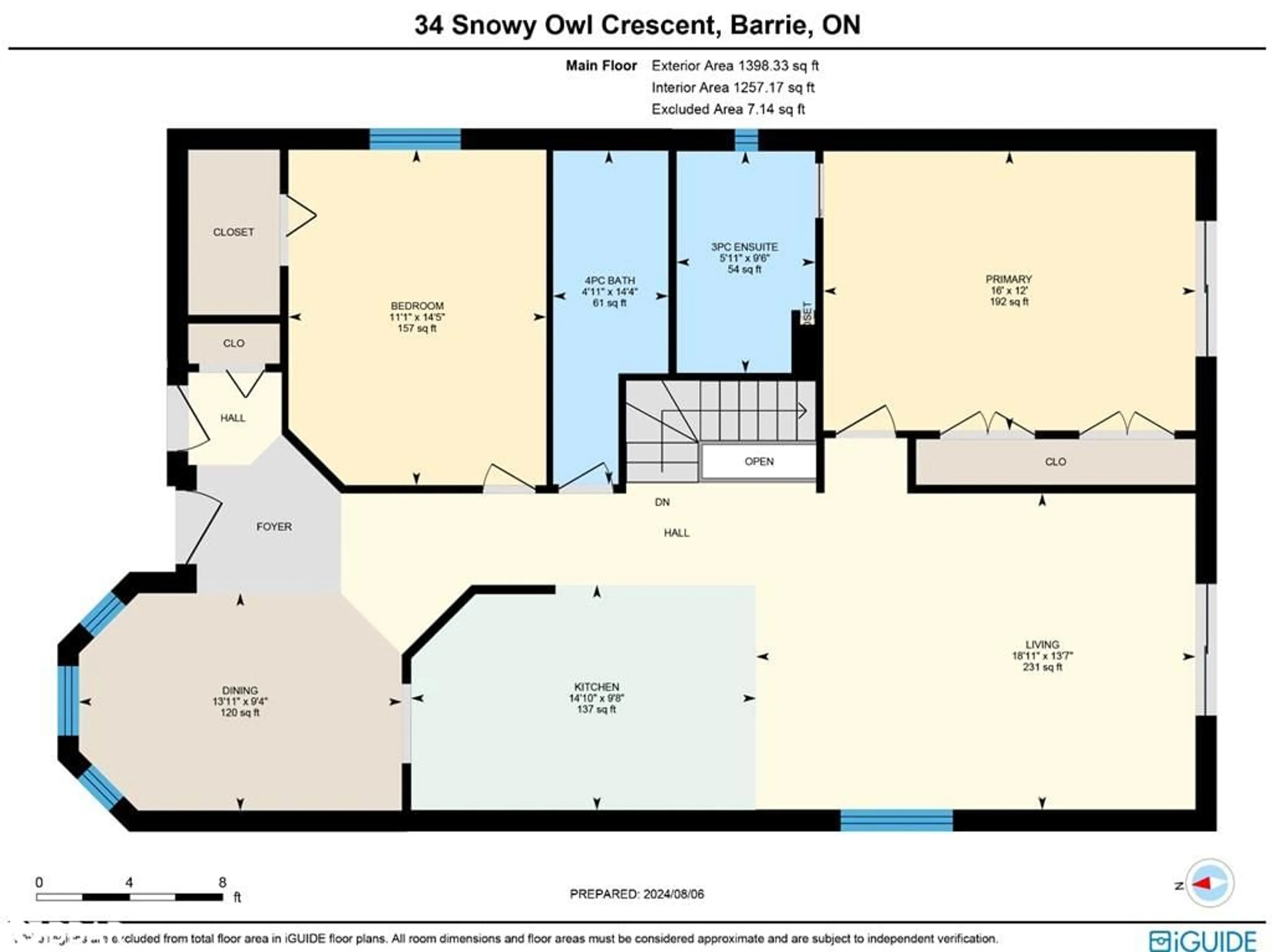 Floor plan for 34 Snowy Owl Cres, Barrie Ontario L4M 6P4