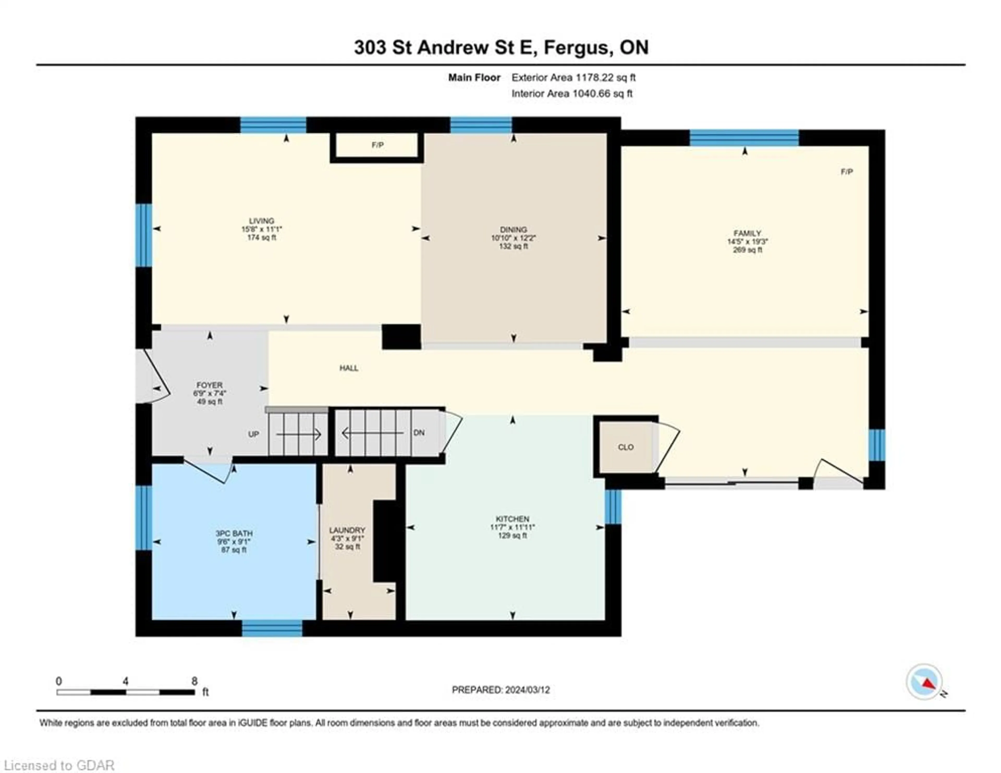 Floor plan for 303A St Andrew St, Fergus Ontario N1M 1R3