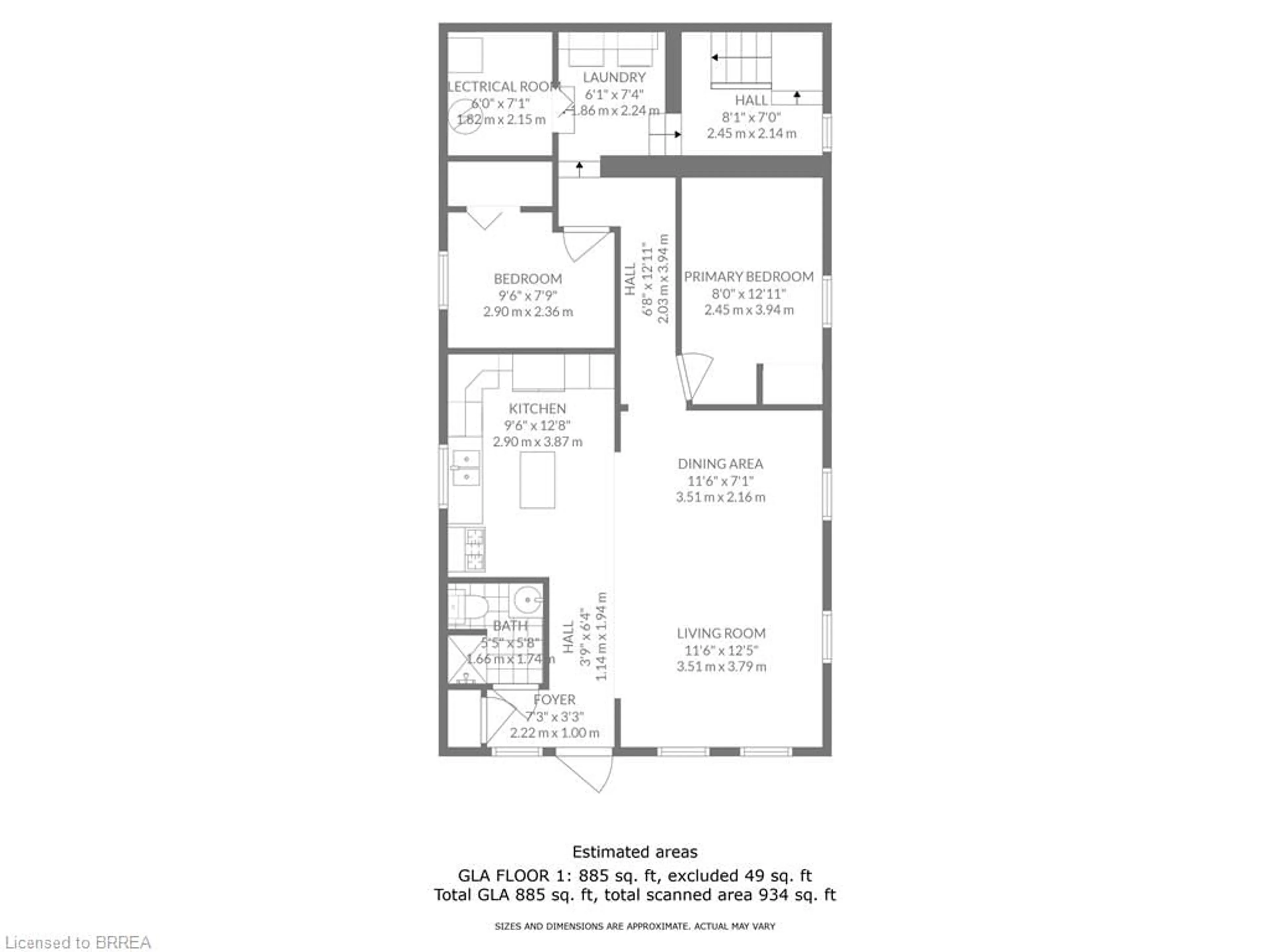 Floor plan for 166 Hess St, Hamilton Ontario L8R 2T4