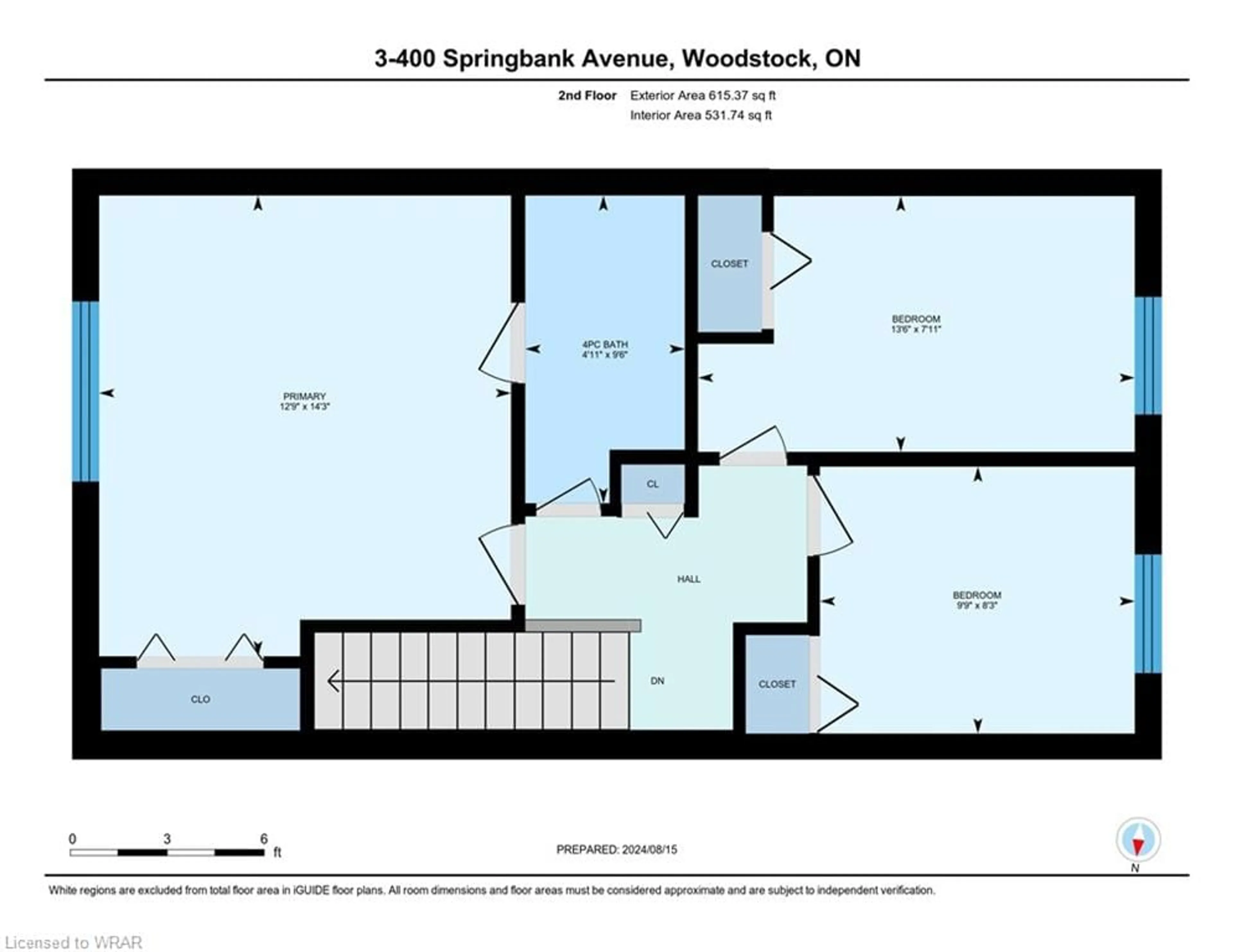 Floor plan for 400 Springbank Ave #3, Woodstock Ontario N4T 1L2