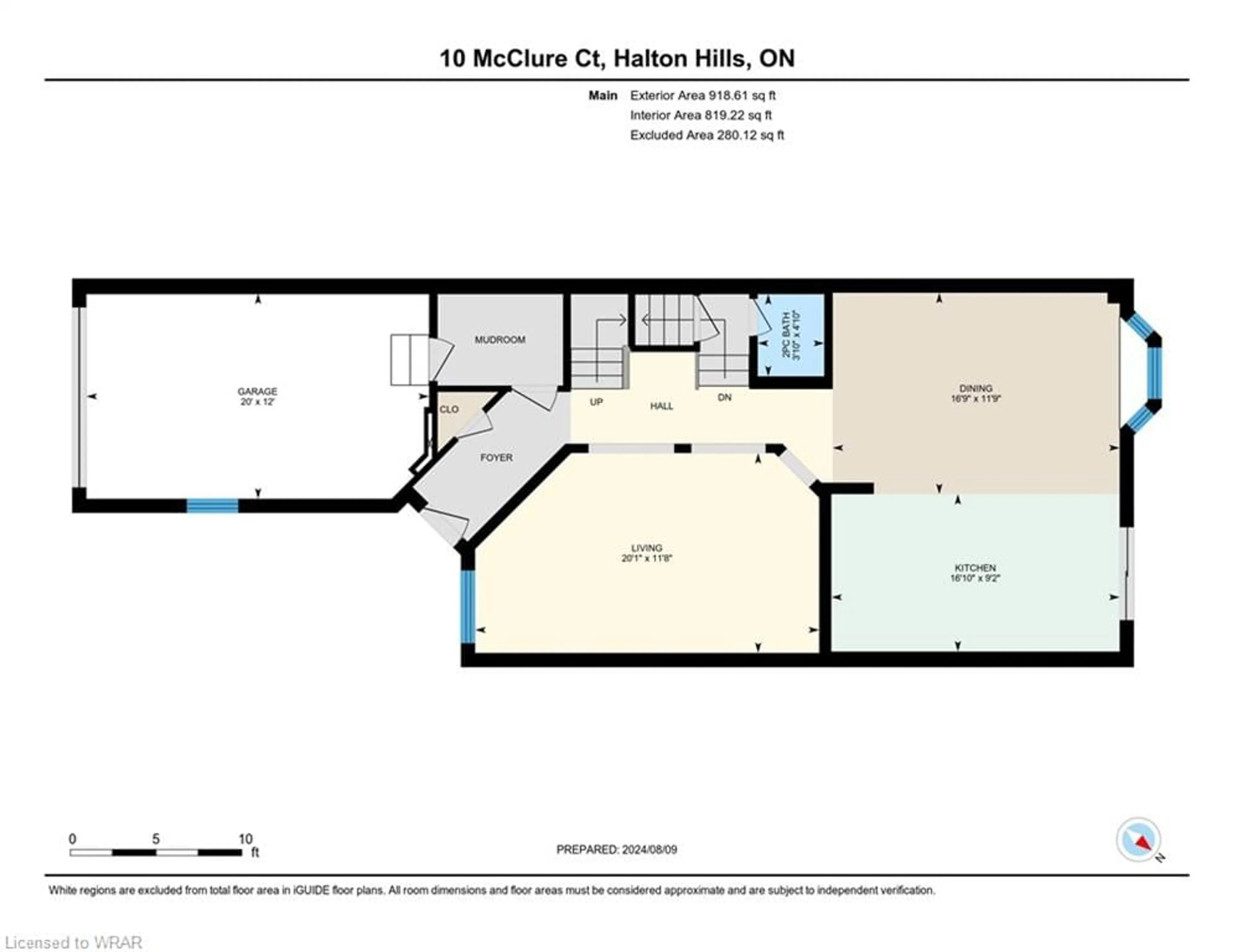 Floor plan for 10 Mcclure Crt, Georgetown Ontario L7G 5X5