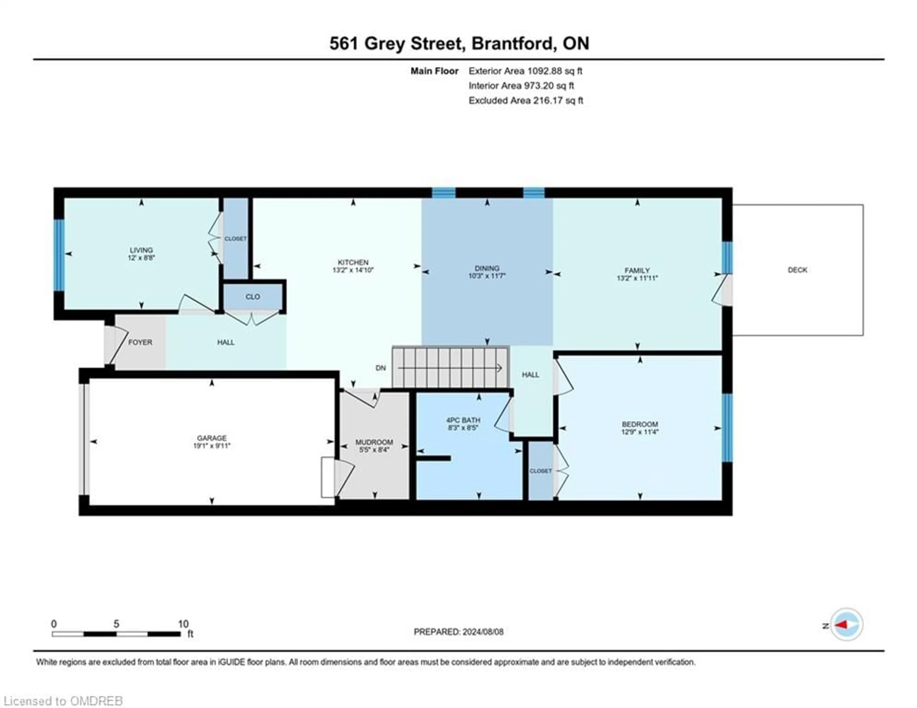 Floor plan for 561 Grey St, Brantford Ontario N3S 0C3