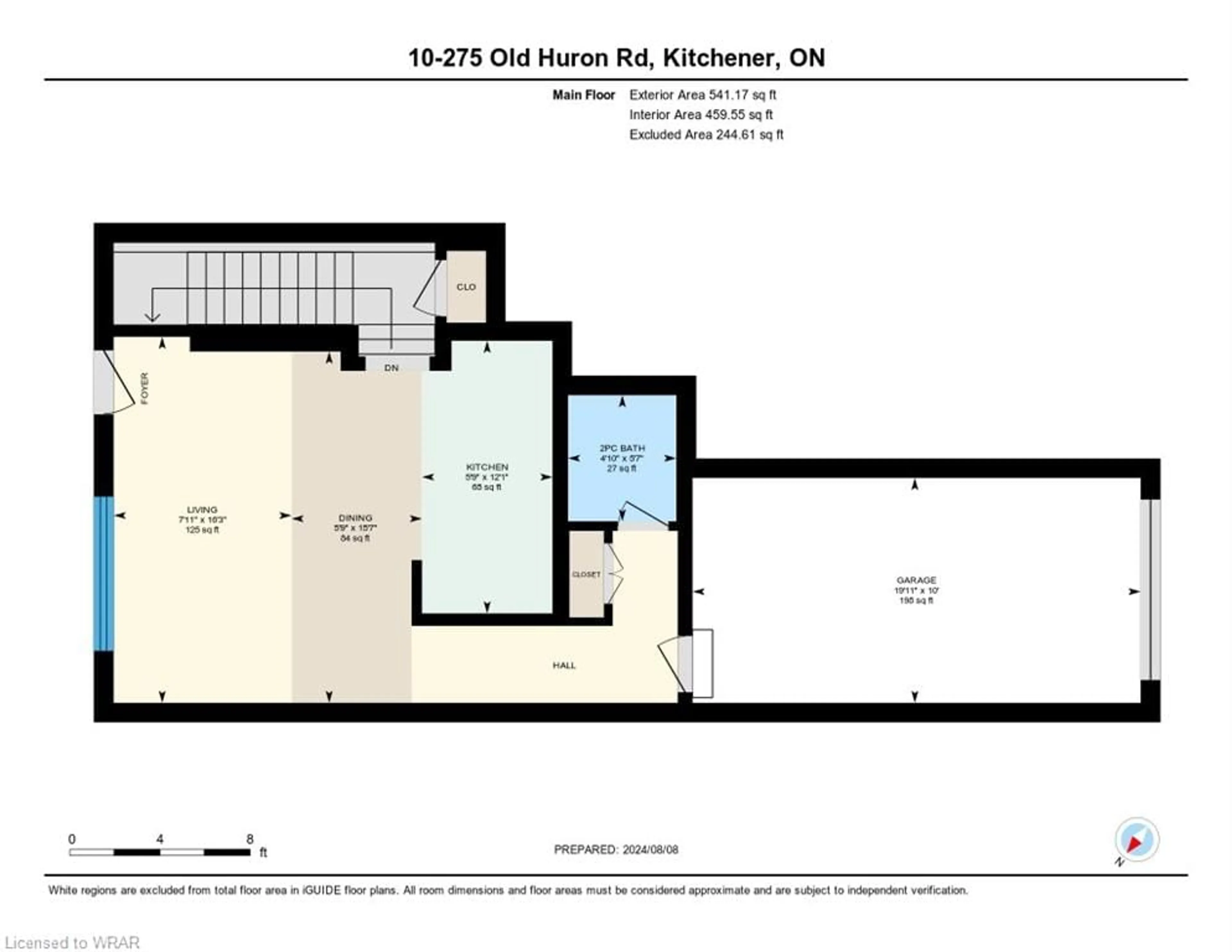 Floor plan for 275 Old Huron Rd #10, Kitchener Ontario N2R 1P9