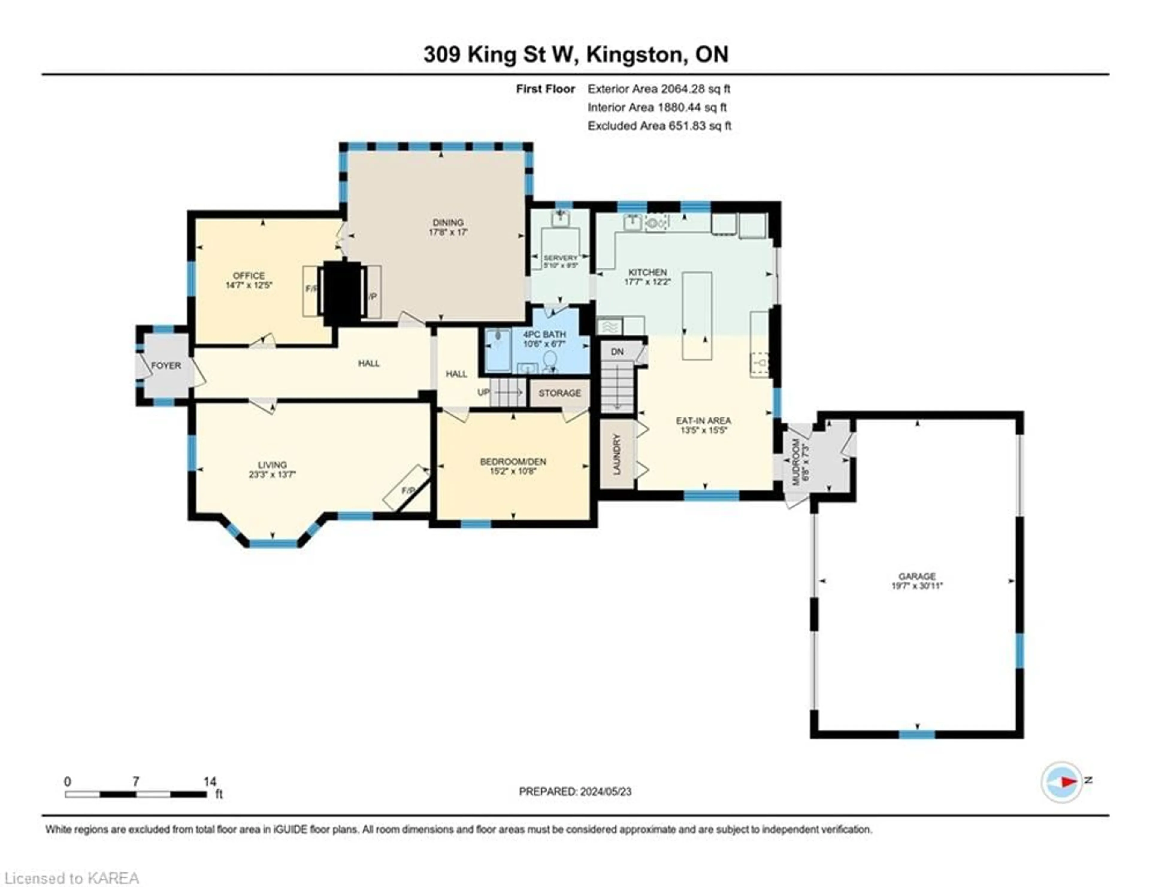 Floor plan for 309 King St, Kingston Ontario K7L 2W9