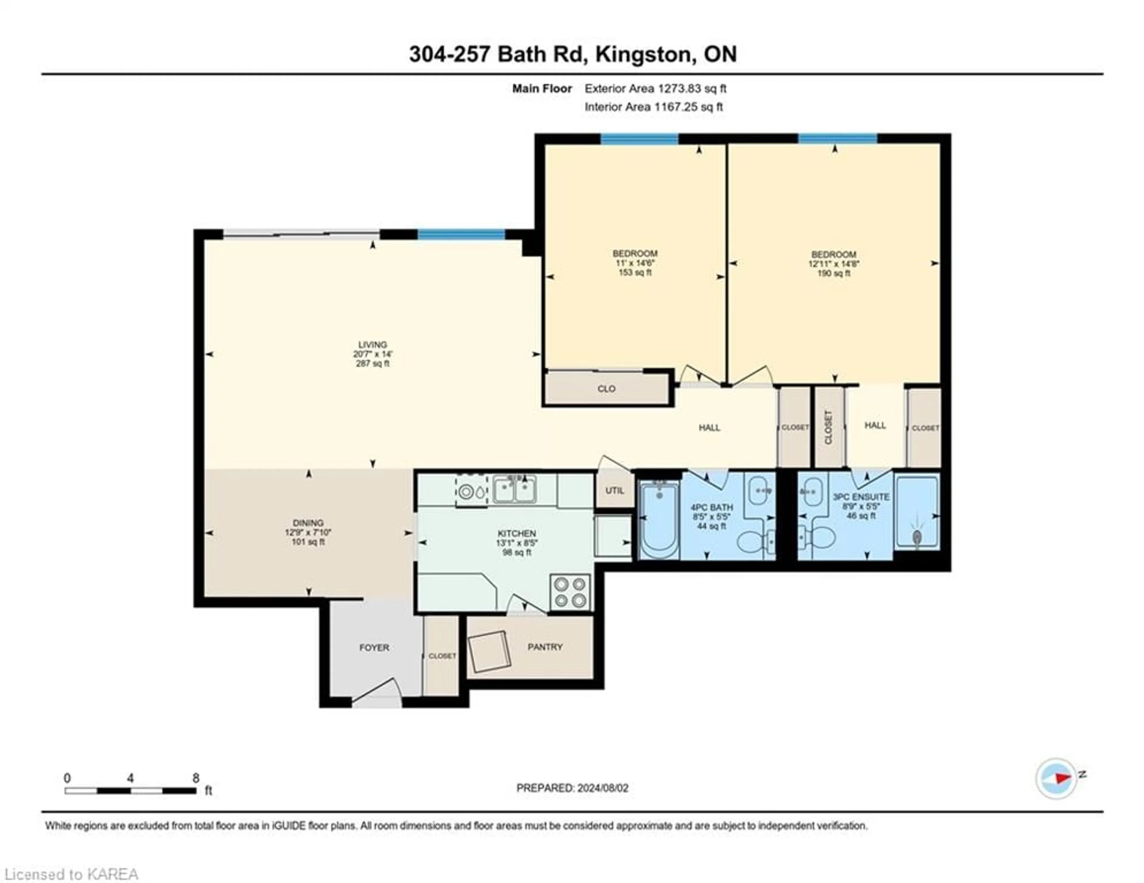 Floor plan for 257 Bath Rd #304, Kingston Ontario K7M 7T3