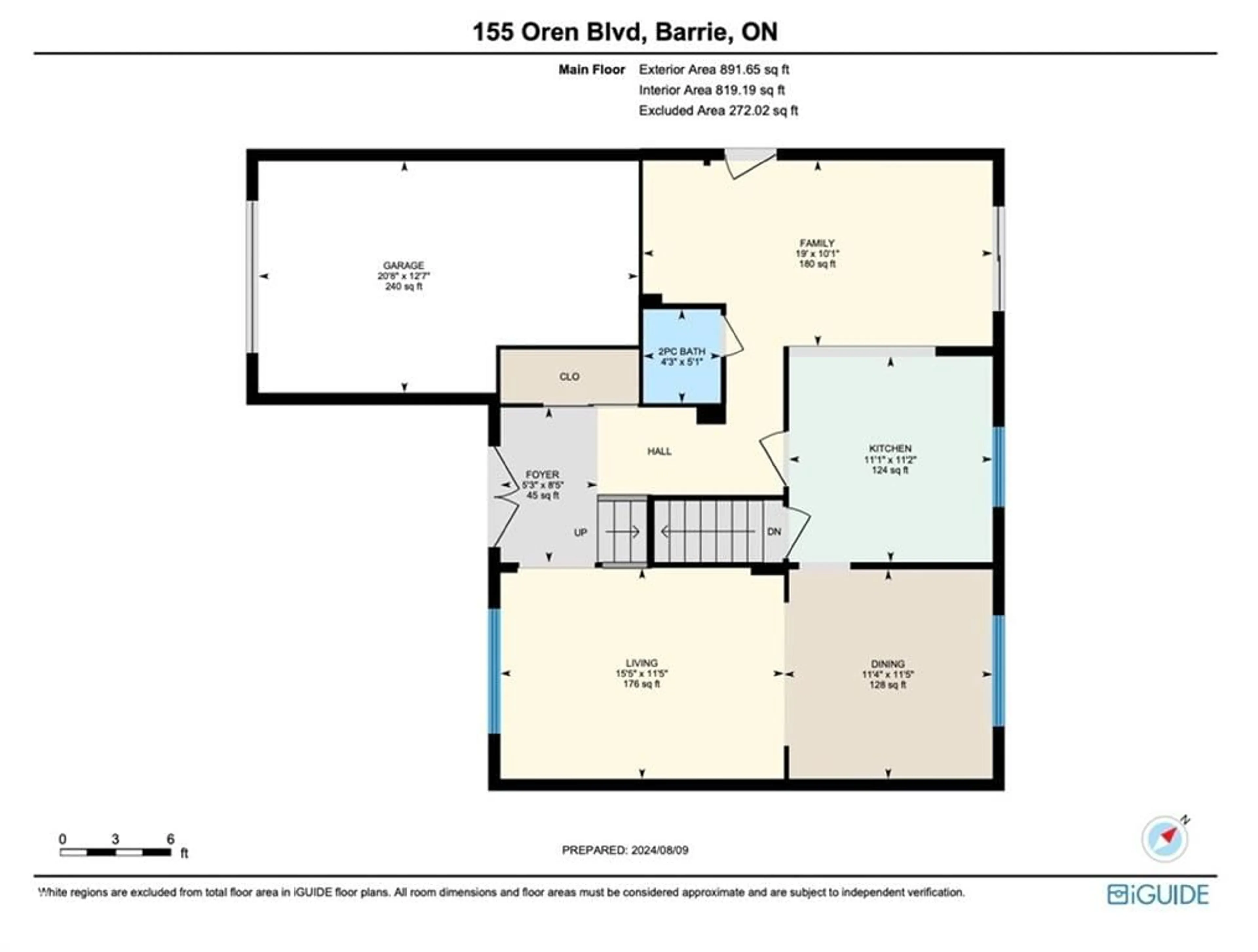 Floor plan for 155 Oren Blvd, Barrie Ontario L4N 4M4