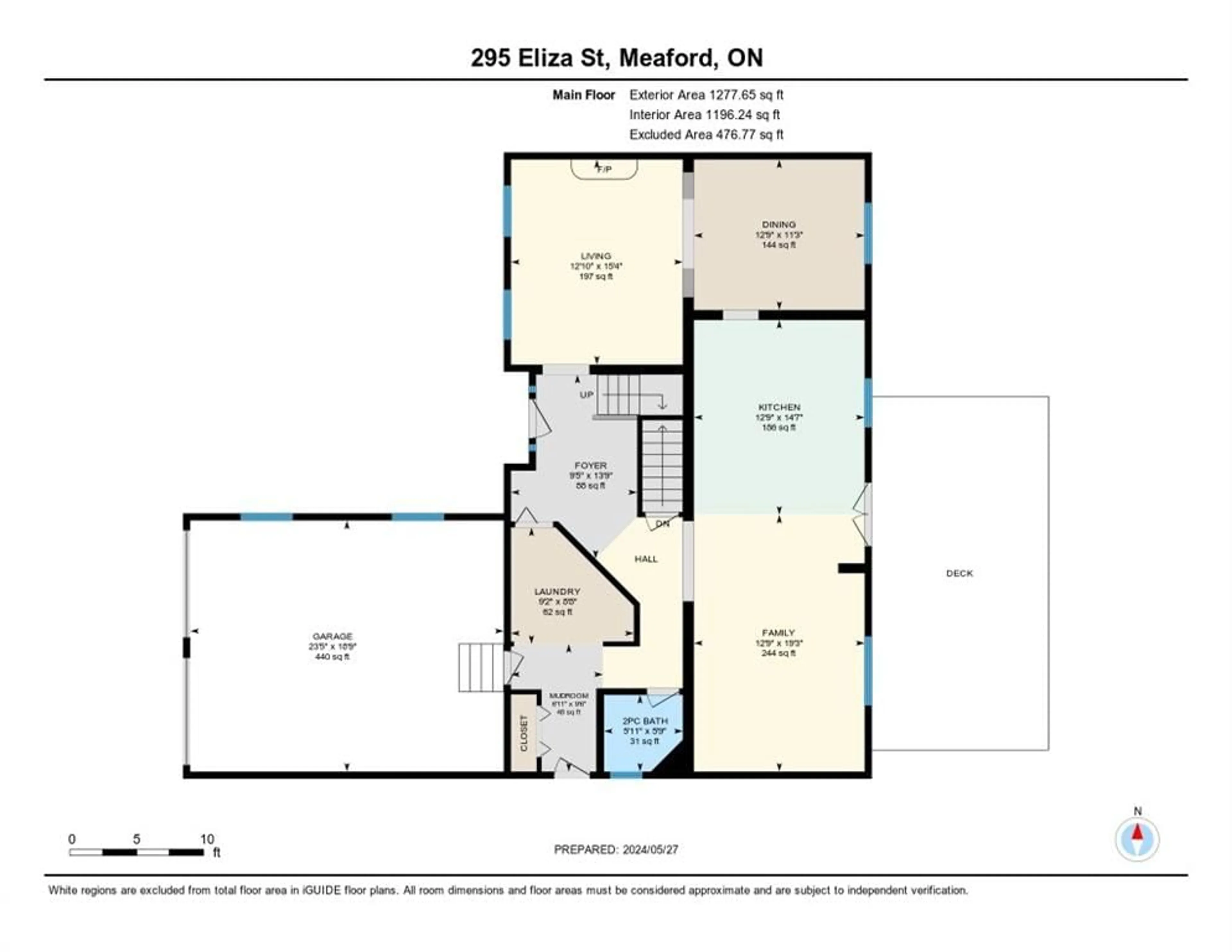 Floor plan for 295 Eliza St, Meaford Ontario N4L 1B2