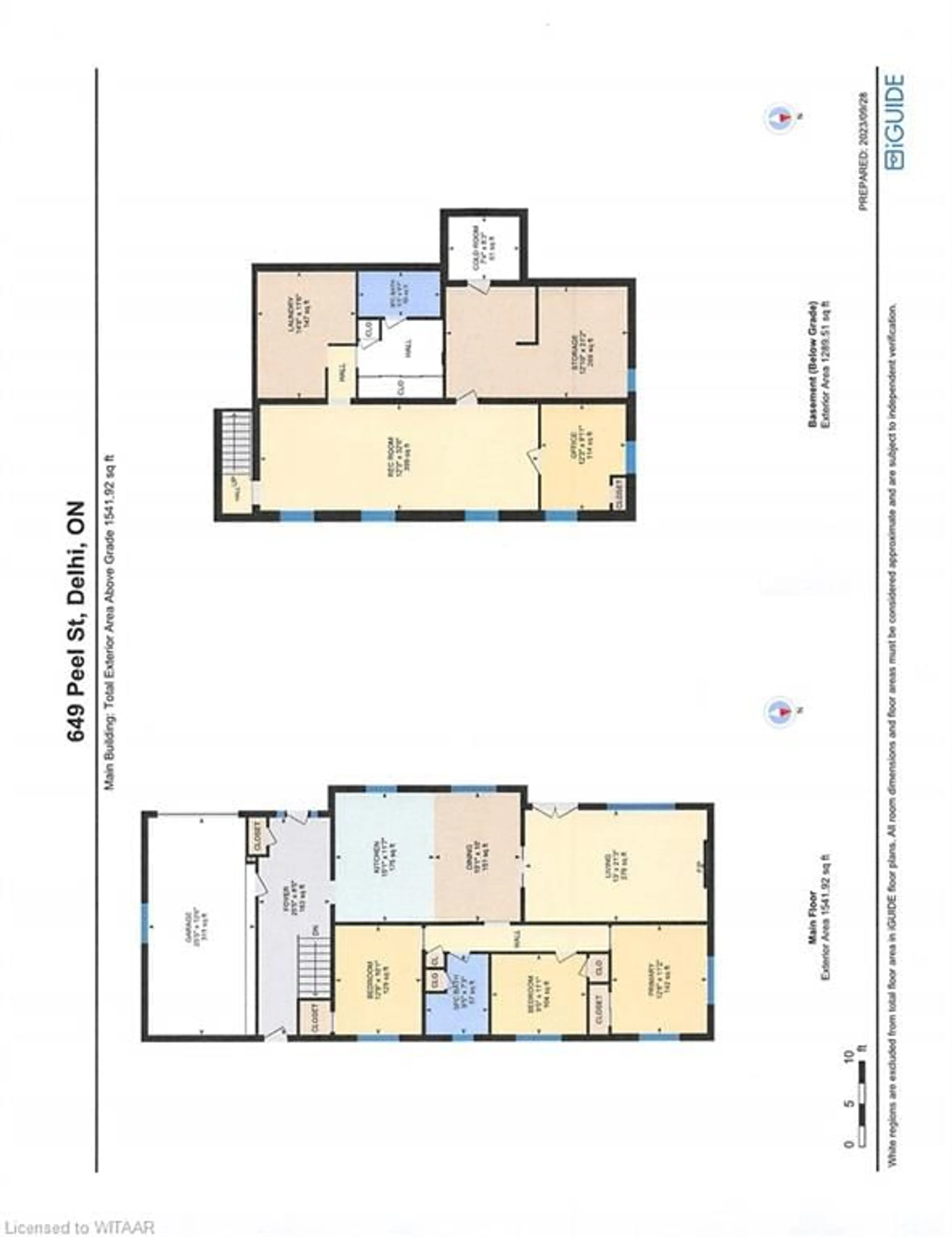 Floor plan for 649 Peel St, Delhi Ontario N4B 2H3