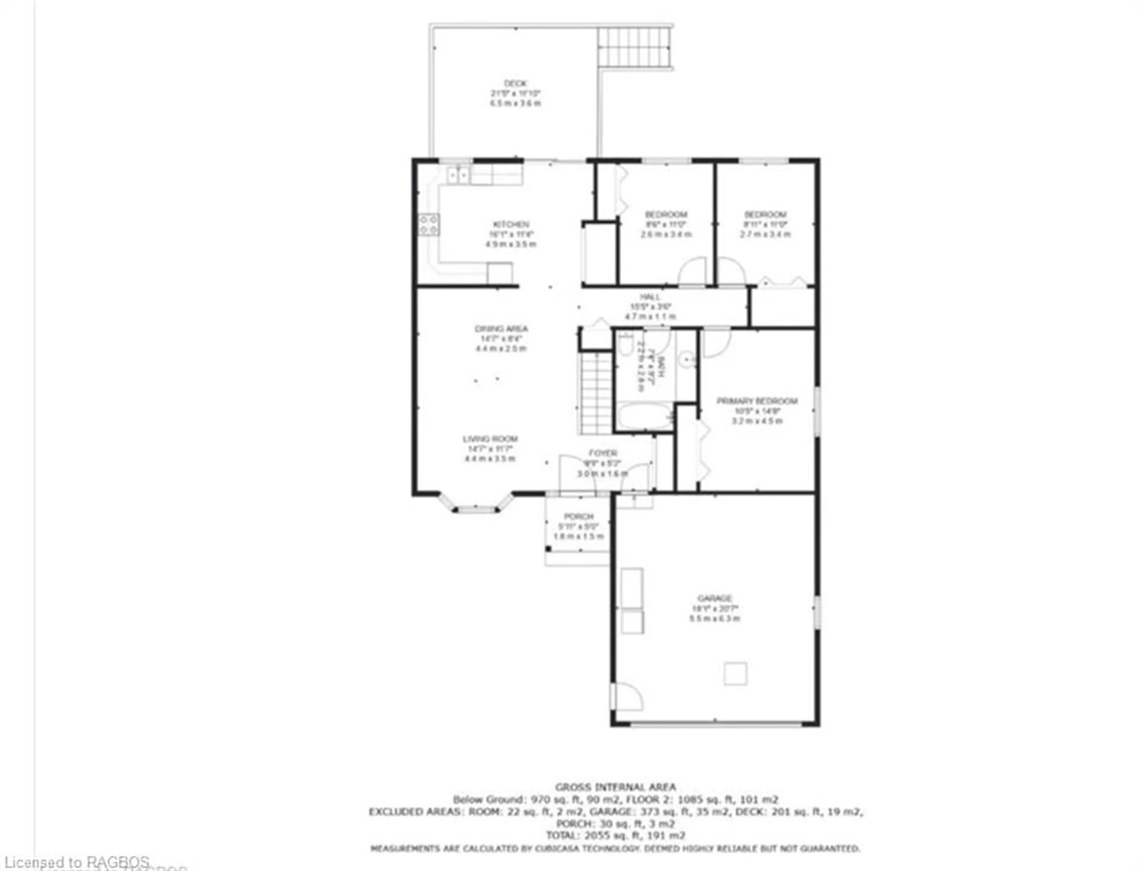 Floor plan for 754 16th St, Hanover Ontario N4N 3W8