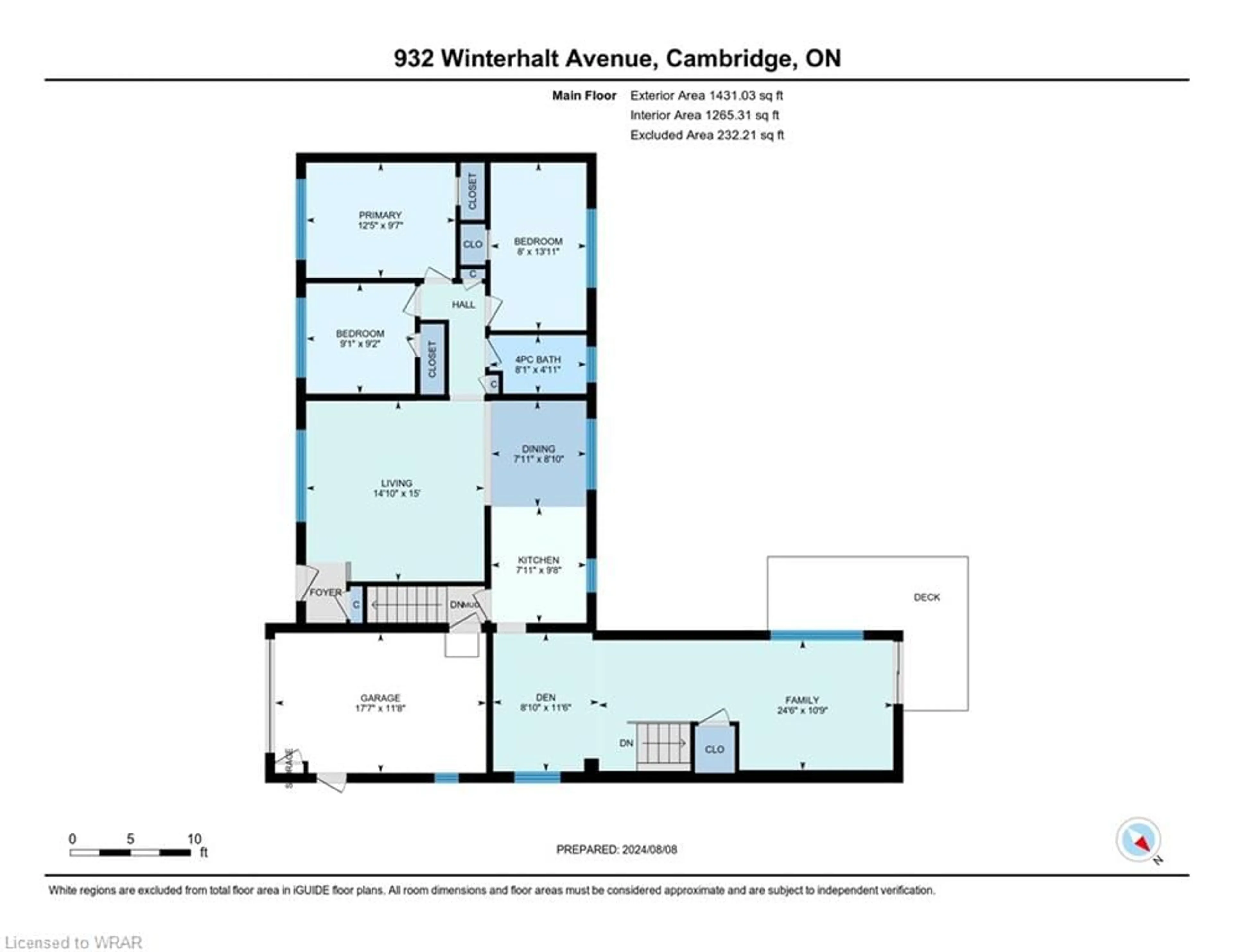 Floor plan for 932 Winterhalt Ave, Cambridge Ontario N3H 4J6