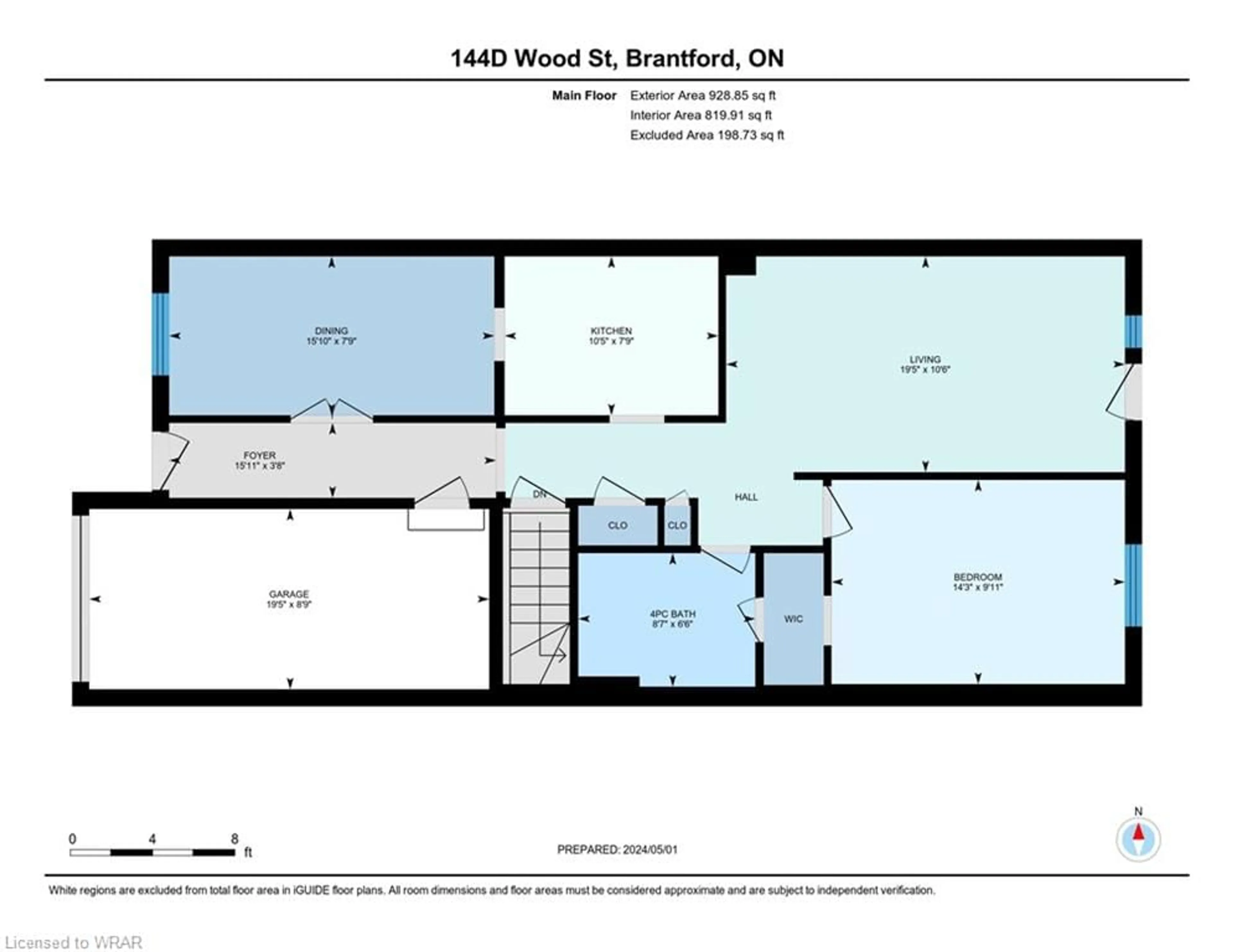 Floor plan for 144 Wood St #D, Brantford Ontario N3R 2L5