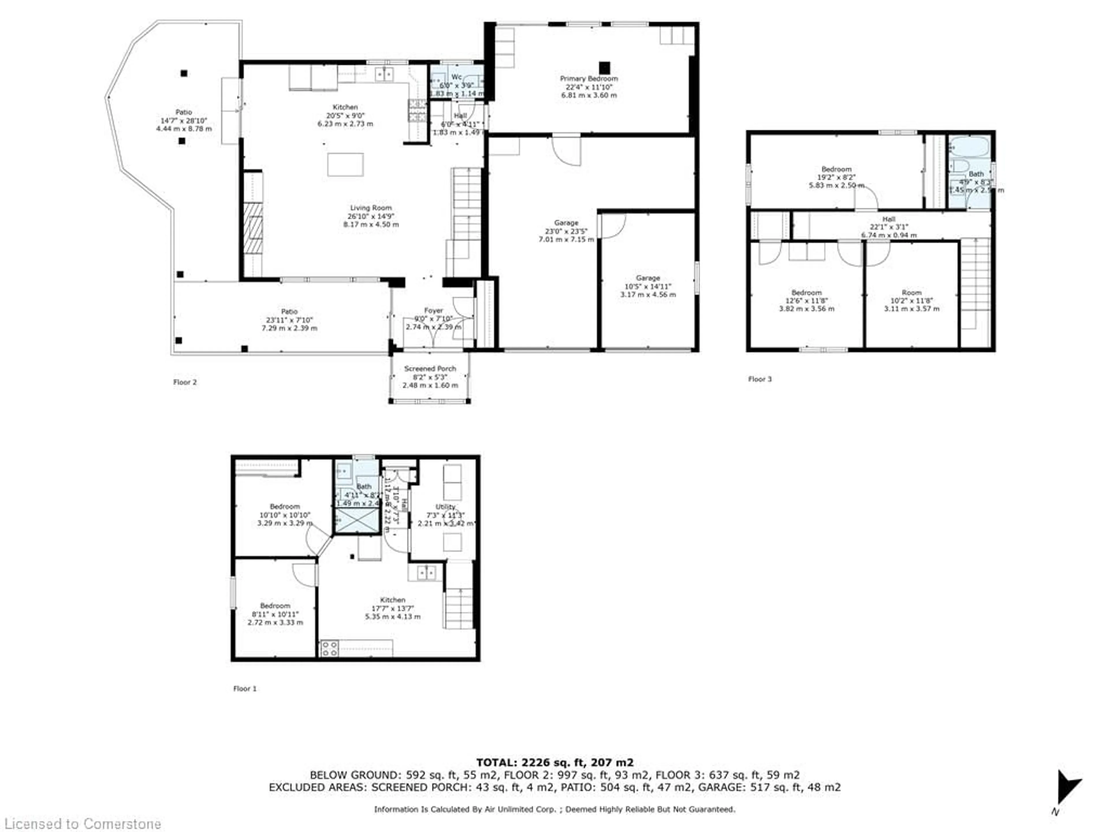 Floor plan for 2 Dana Crt, Brampton Ontario L6T 1M6