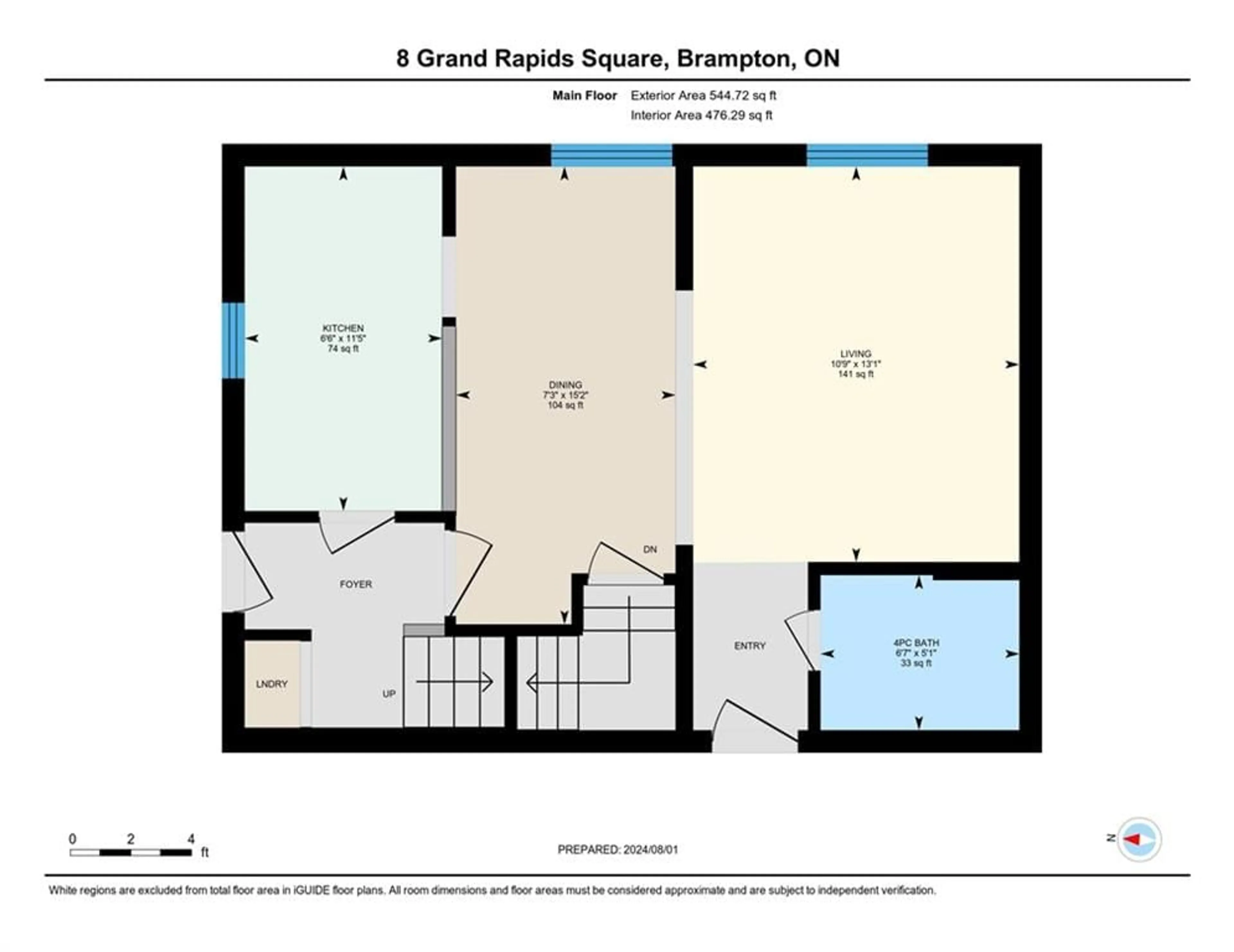 Floor plan for 8 Grand Rapids Sq, Brampton Ontario L6S 2H9