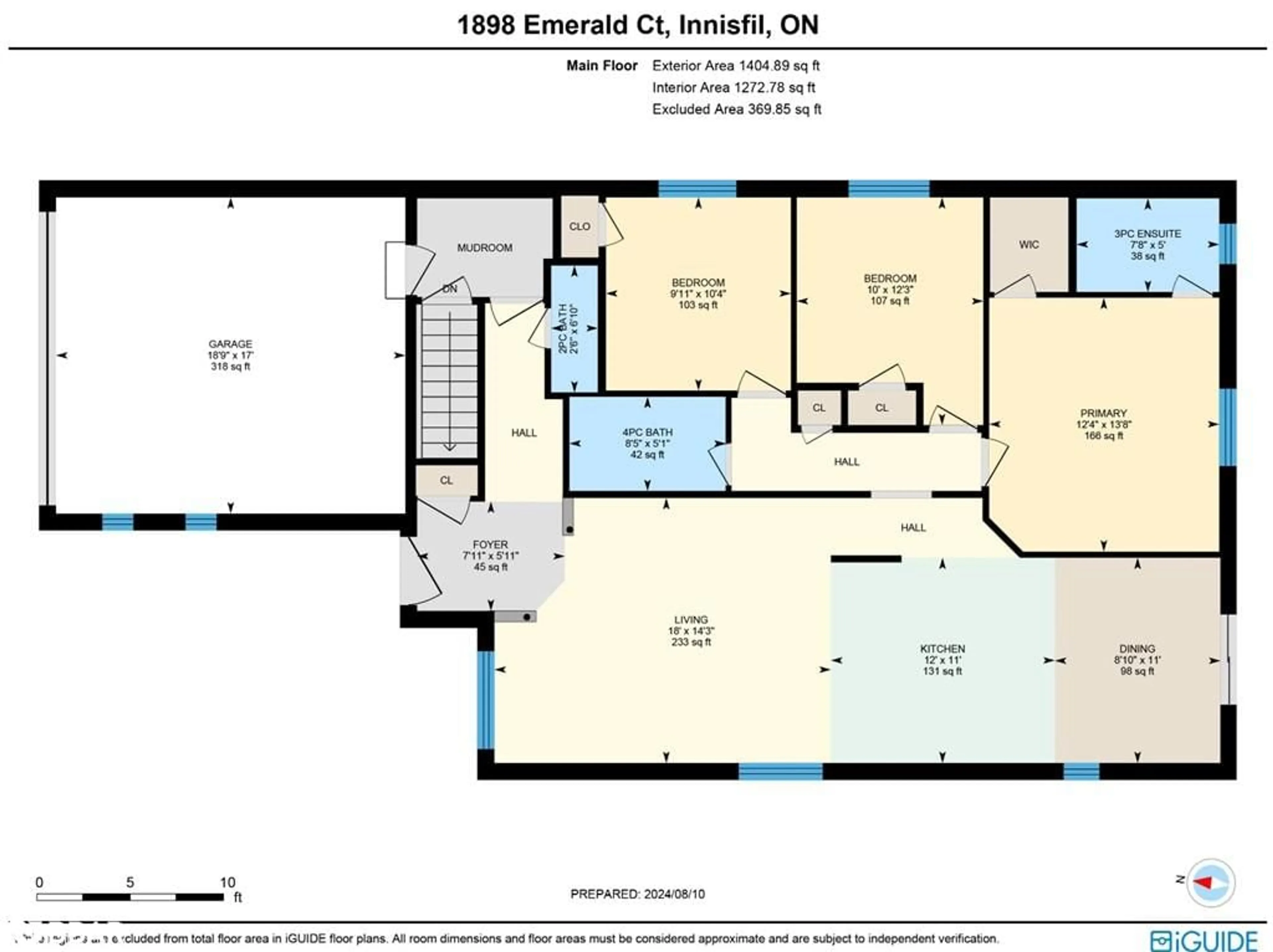 Floor plan for 1898 Emerald Crt, Innisfil Ontario L9S 2A4