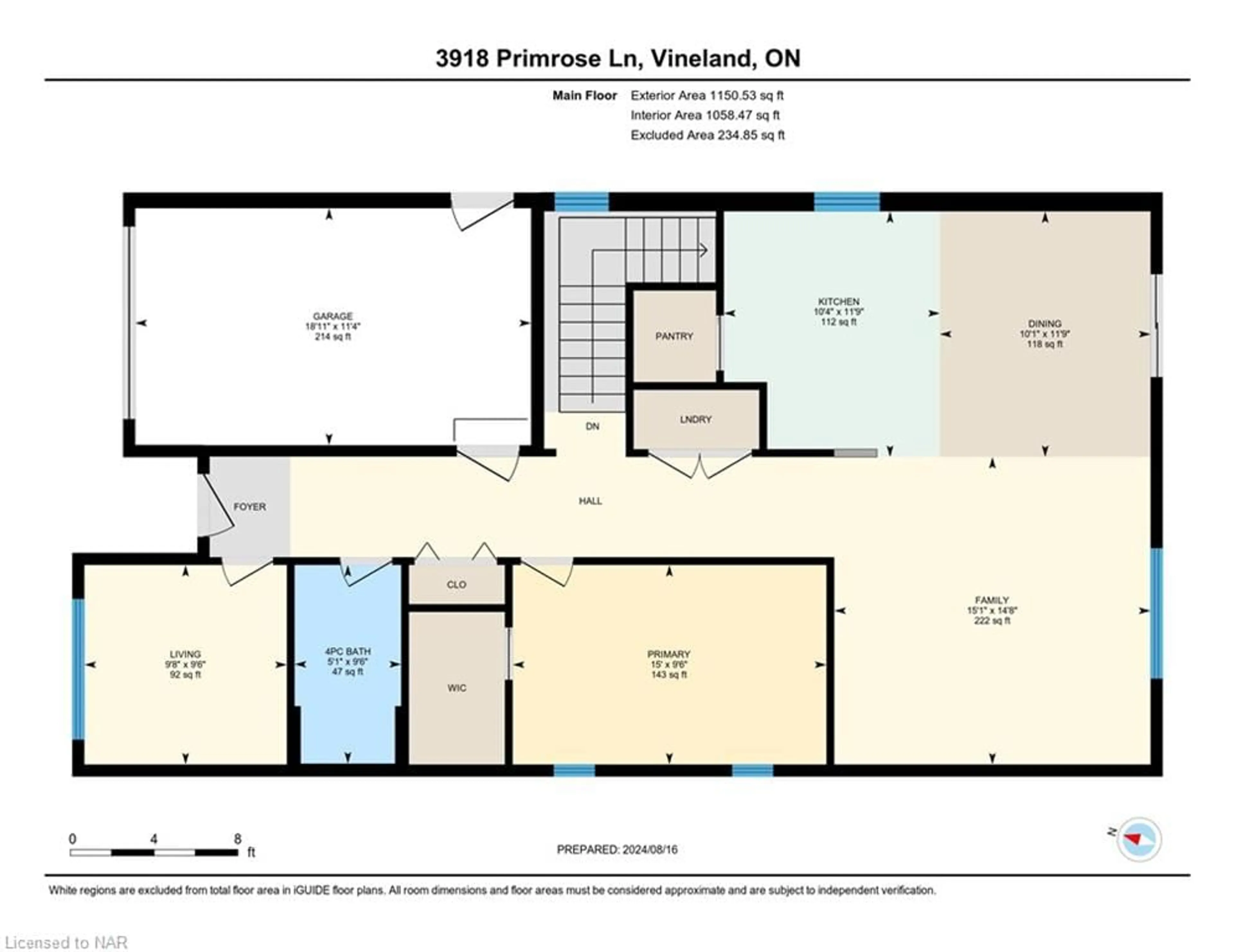 Floor plan for 3918 Primrose Lane, Vineland Ontario L0R 2C0