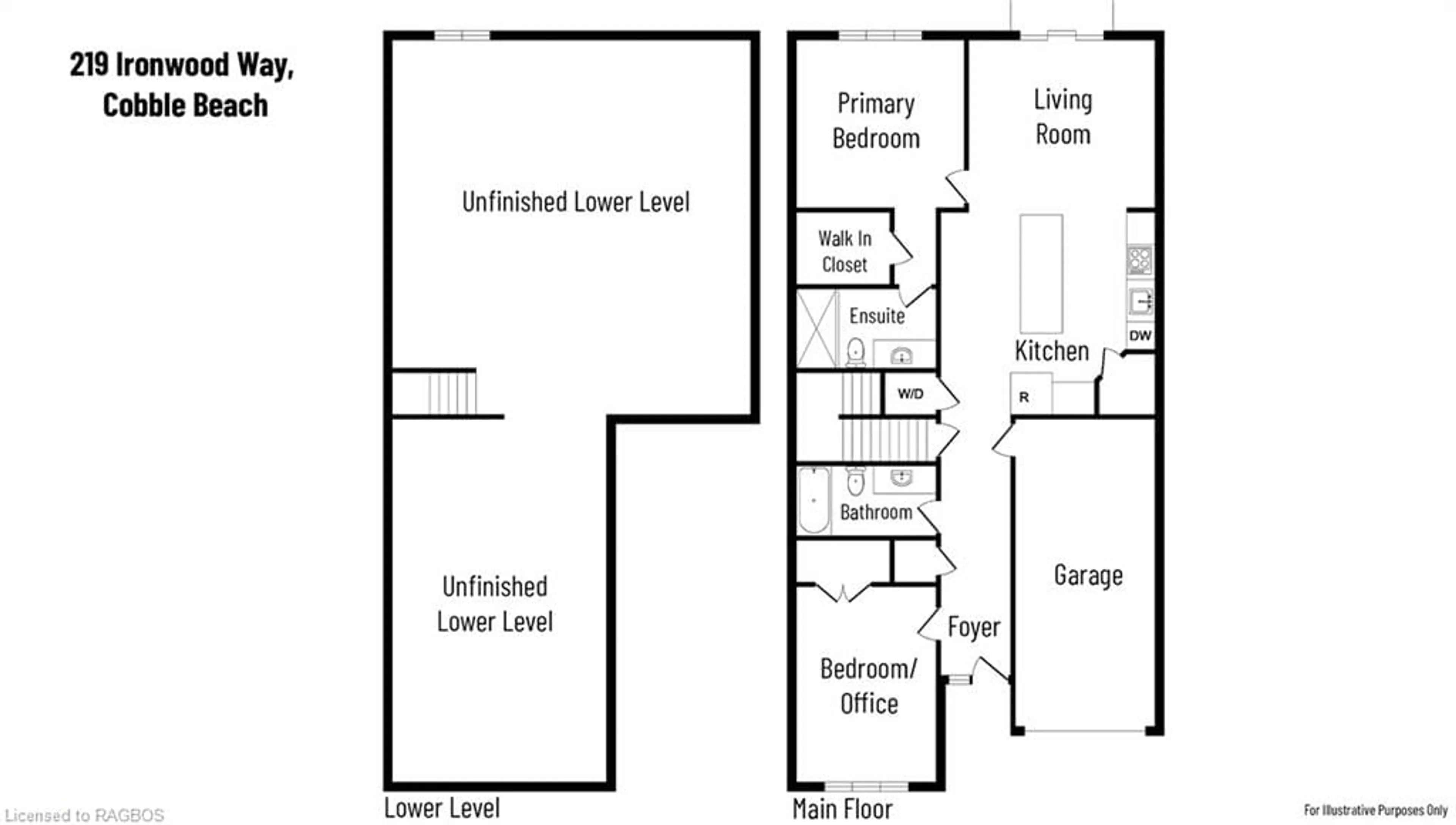 Floor plan for 219 Ironwood Way, Kemble Ontario N0H 1S0