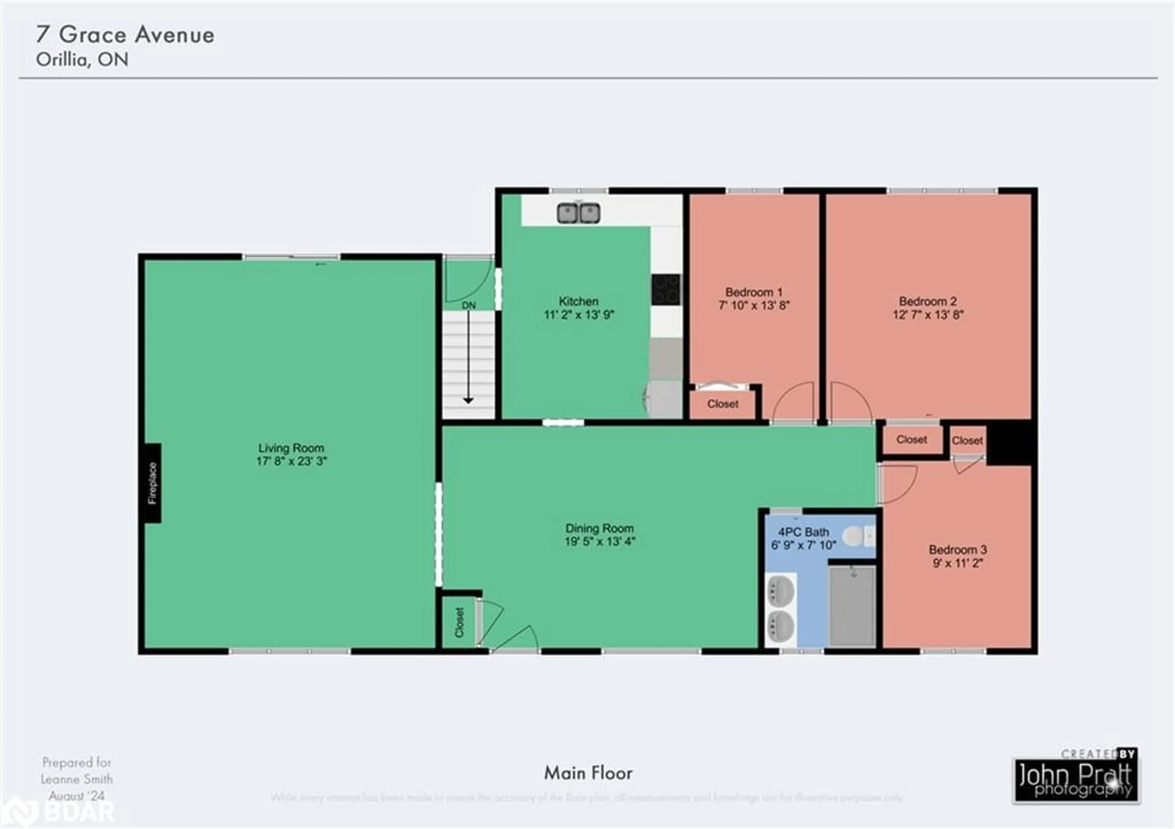 Floor plan for 7 Grace Ave, Orillia Ontario L3V 2K3